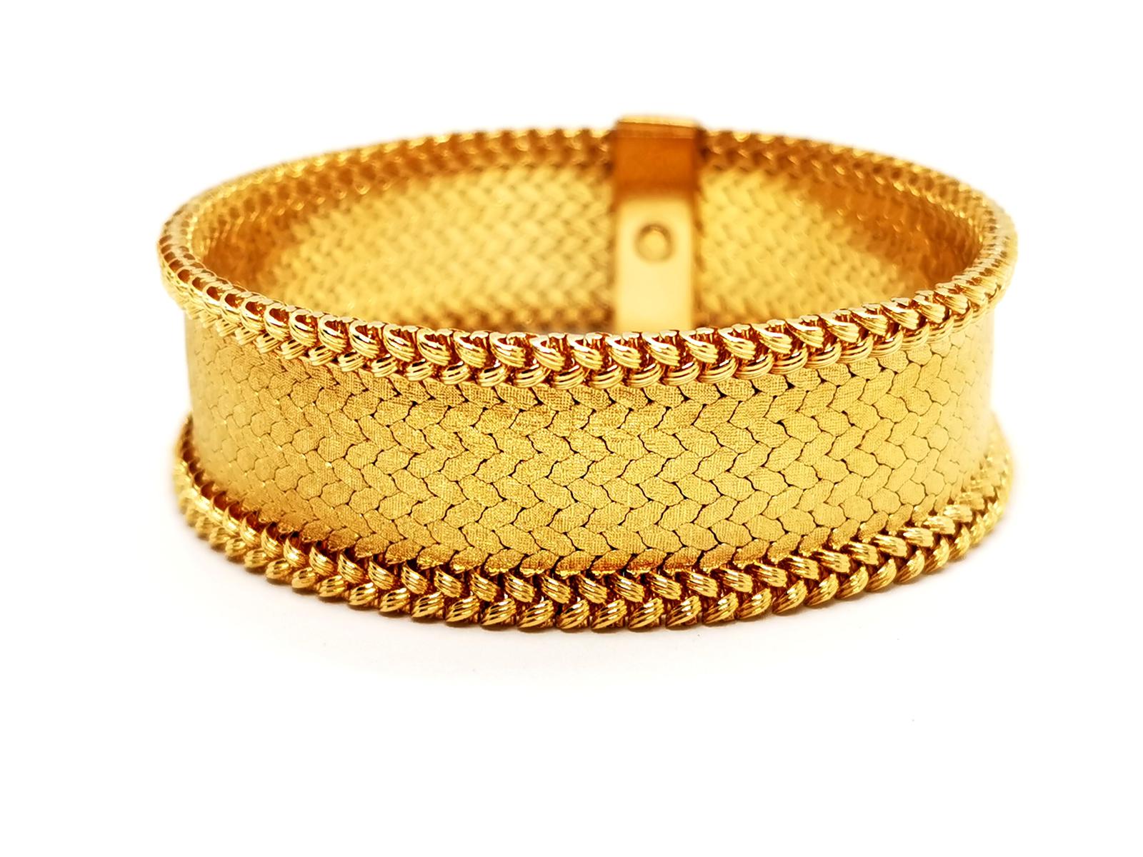 Georges Lenfant Yellow Gold Cuff Bracelet