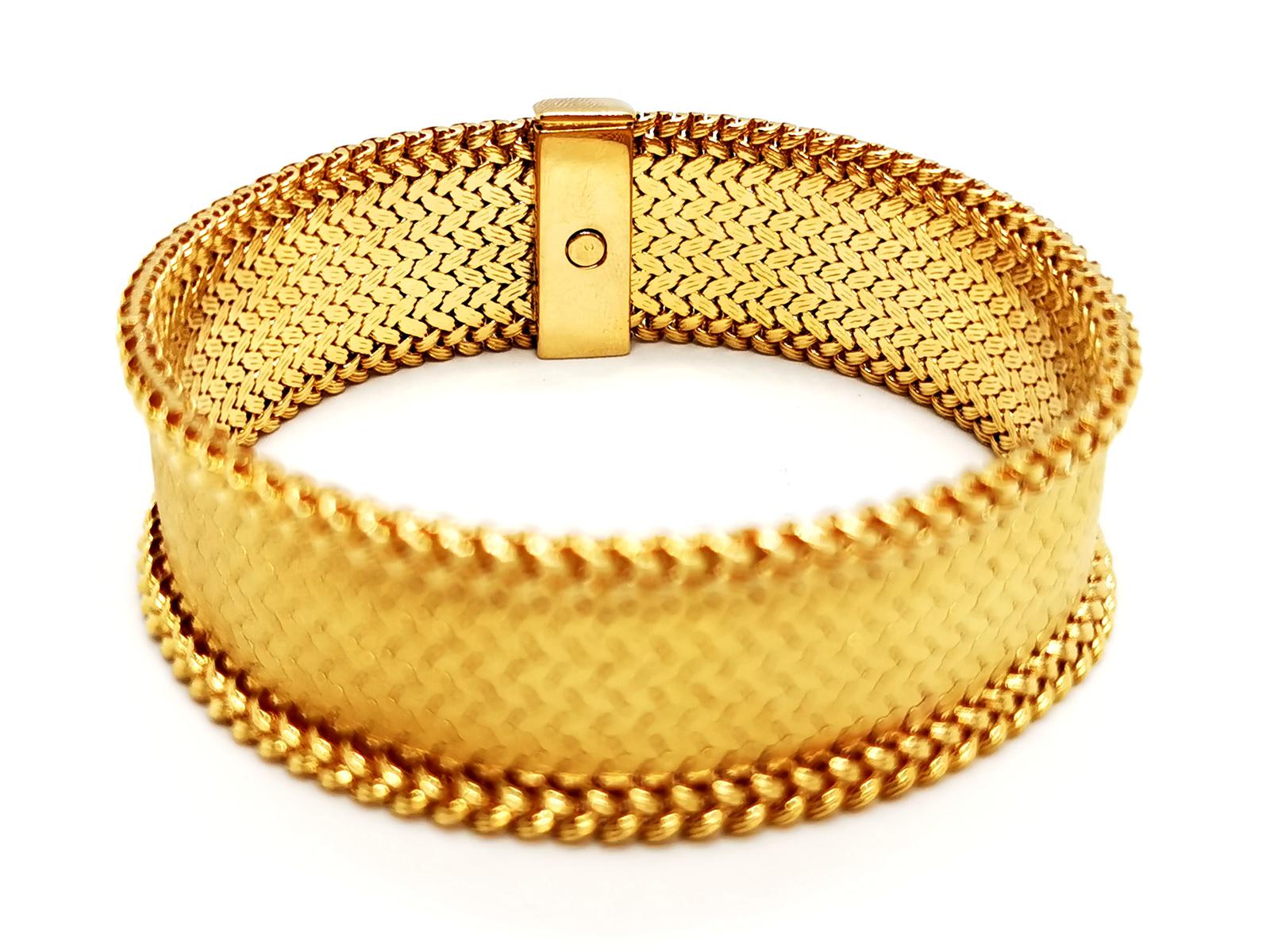 Georges Lenfant Yellow Gold Cuff Bracelet