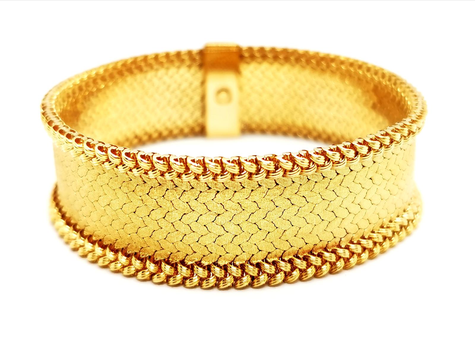 Georges Lenfant Yellow Gold Cuff Bracelet