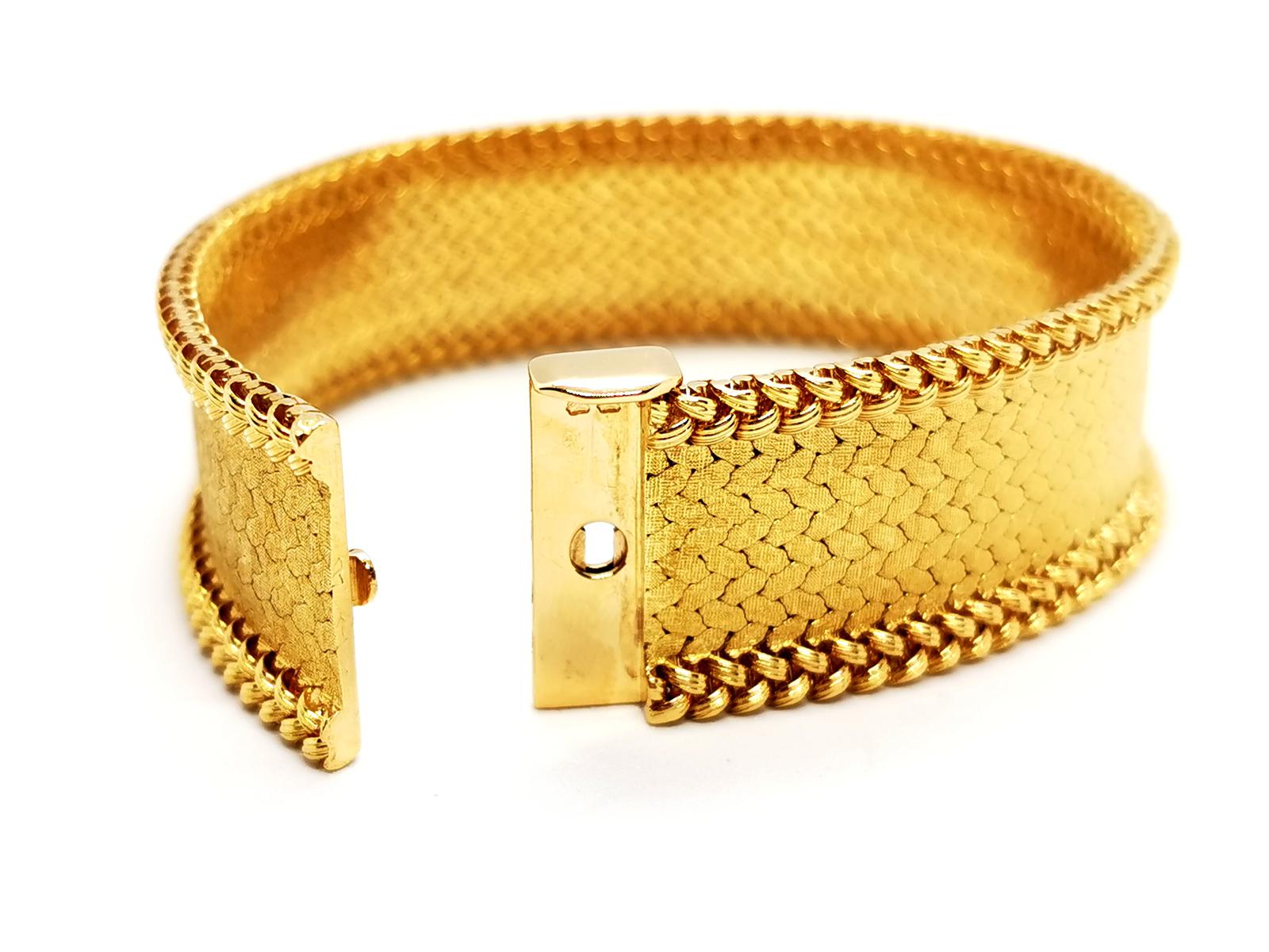 Georges Lenfant Yellow Gold Cuff Bracelet