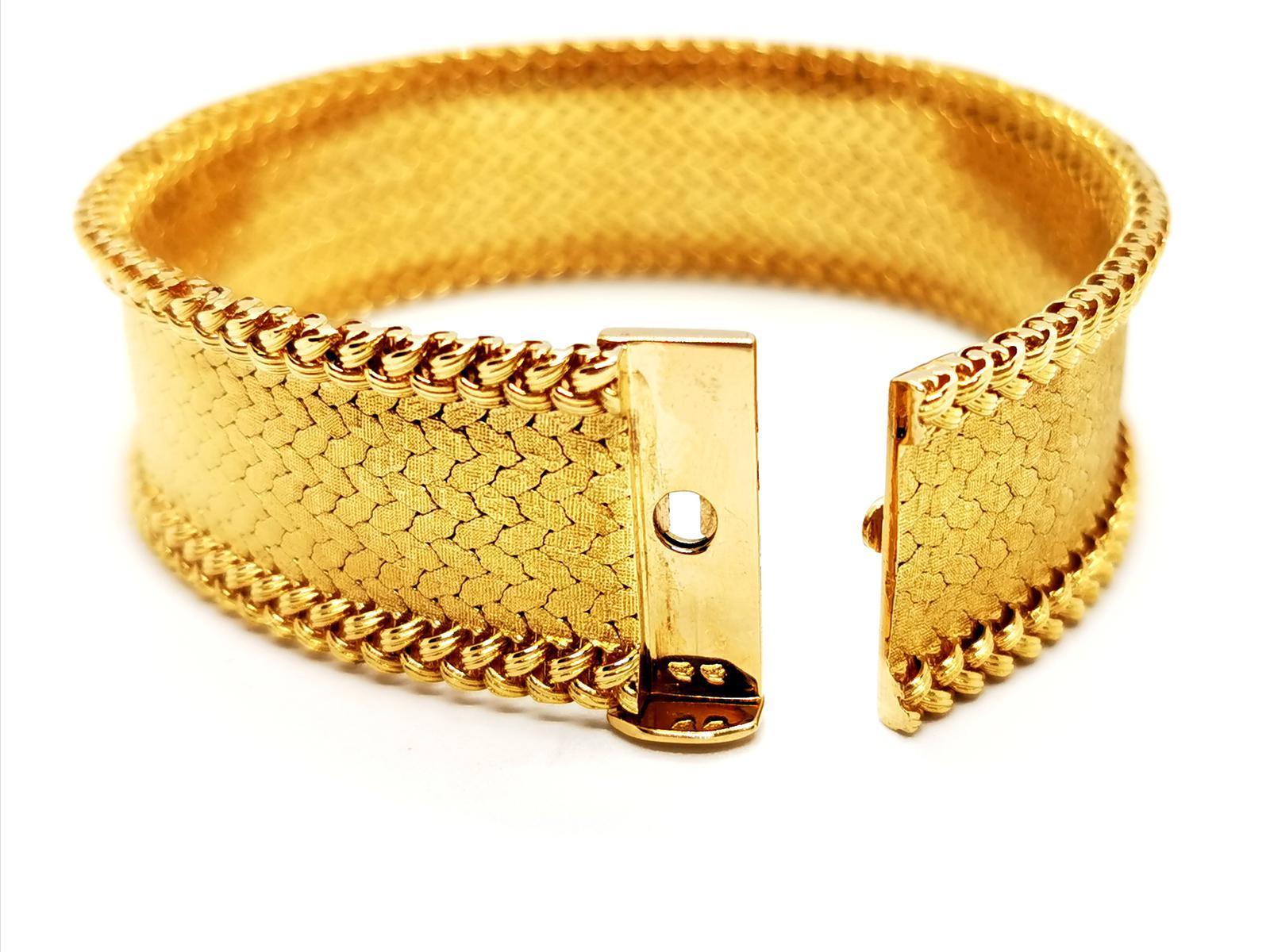 Georges Lenfant Yellow Gold Cuff Bracelet