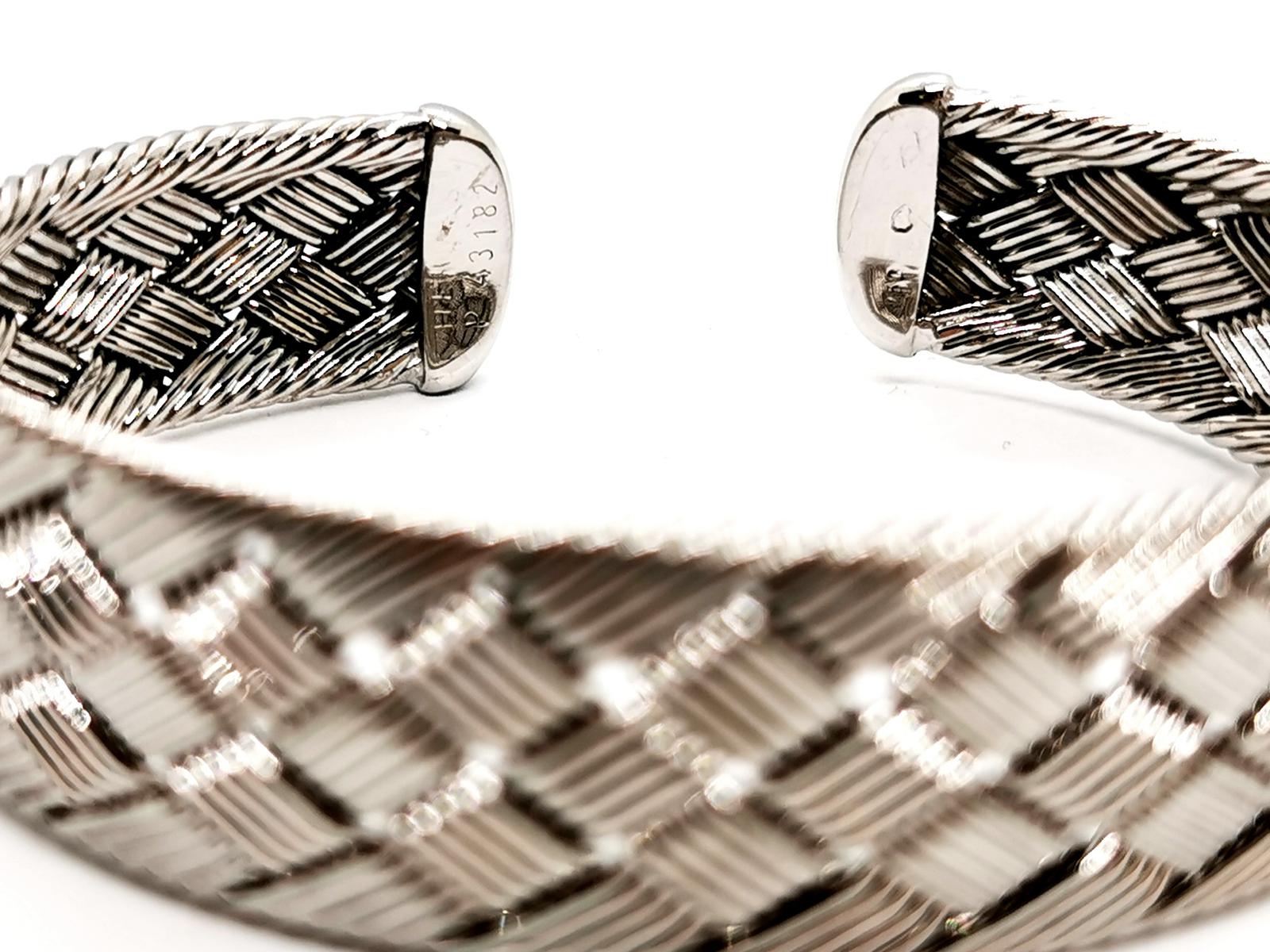 Hermès Cuff Bracelet White gold