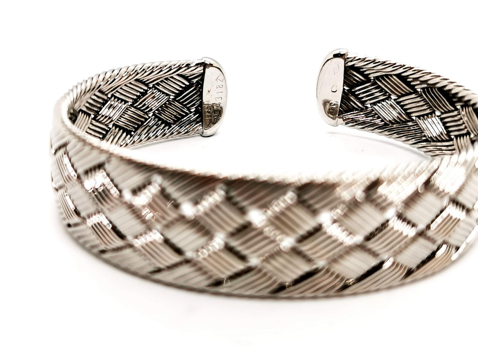 Hermès Cuff Bracelet White gold
