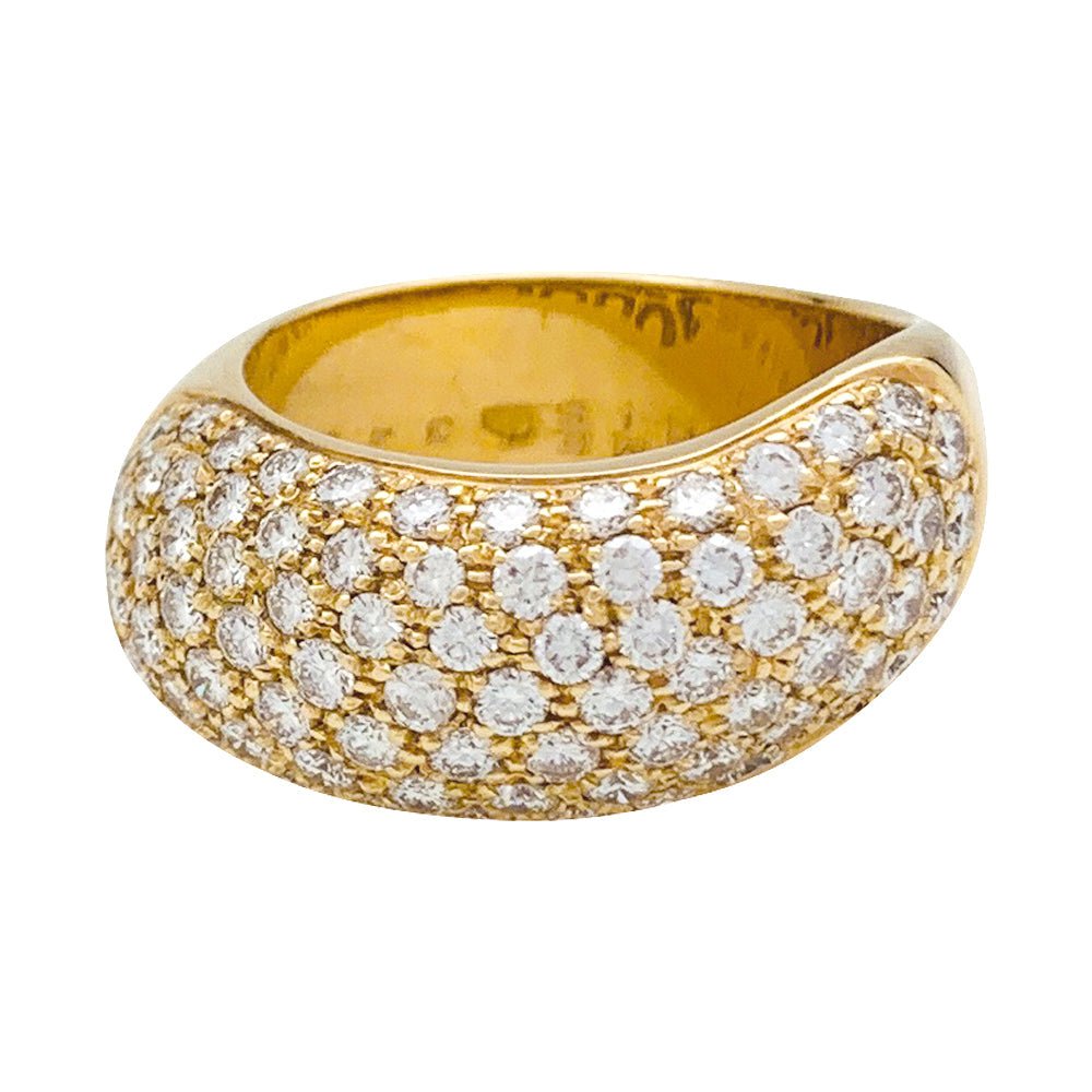 Bague Chaumet, modèle "Hommage à Venise", en or jaune et diamants. T54 - Maison Eloe