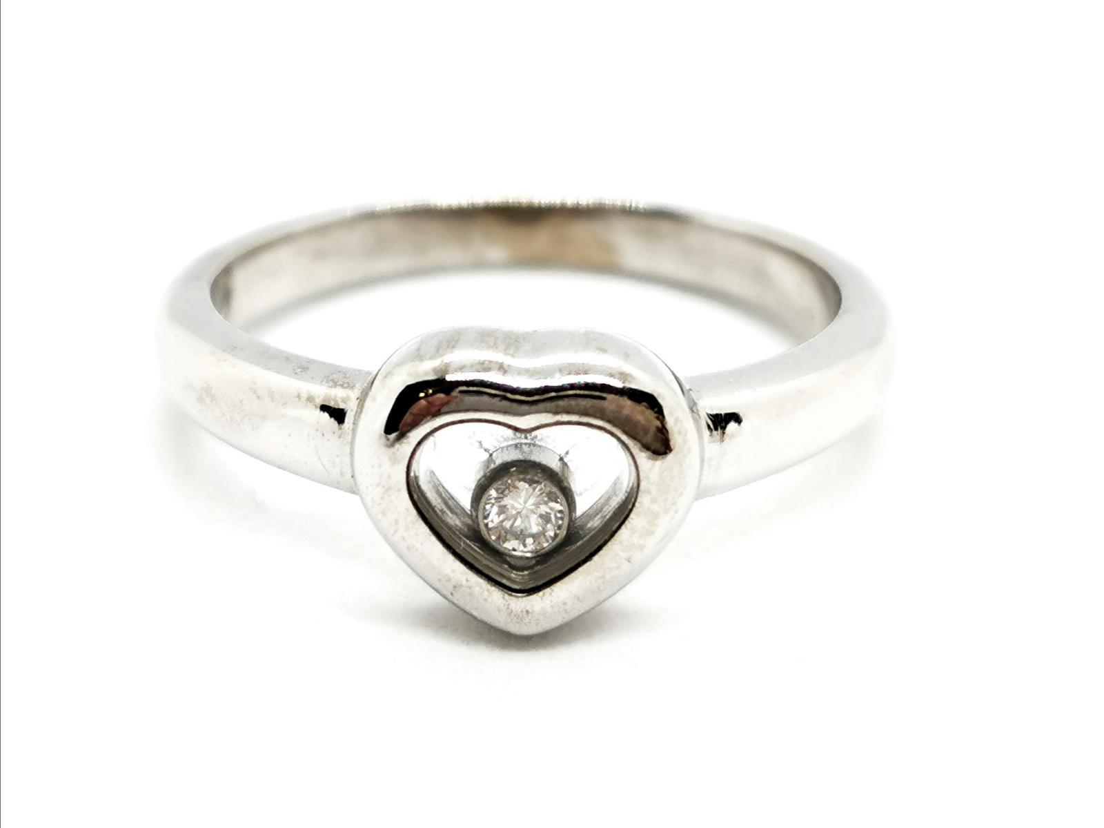 Chopard Bague Coeur Happy Diamonds Or blanc Diamant