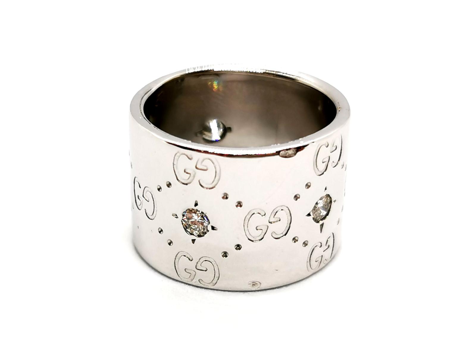 Gucci Icon Ring White Gold Diamond
