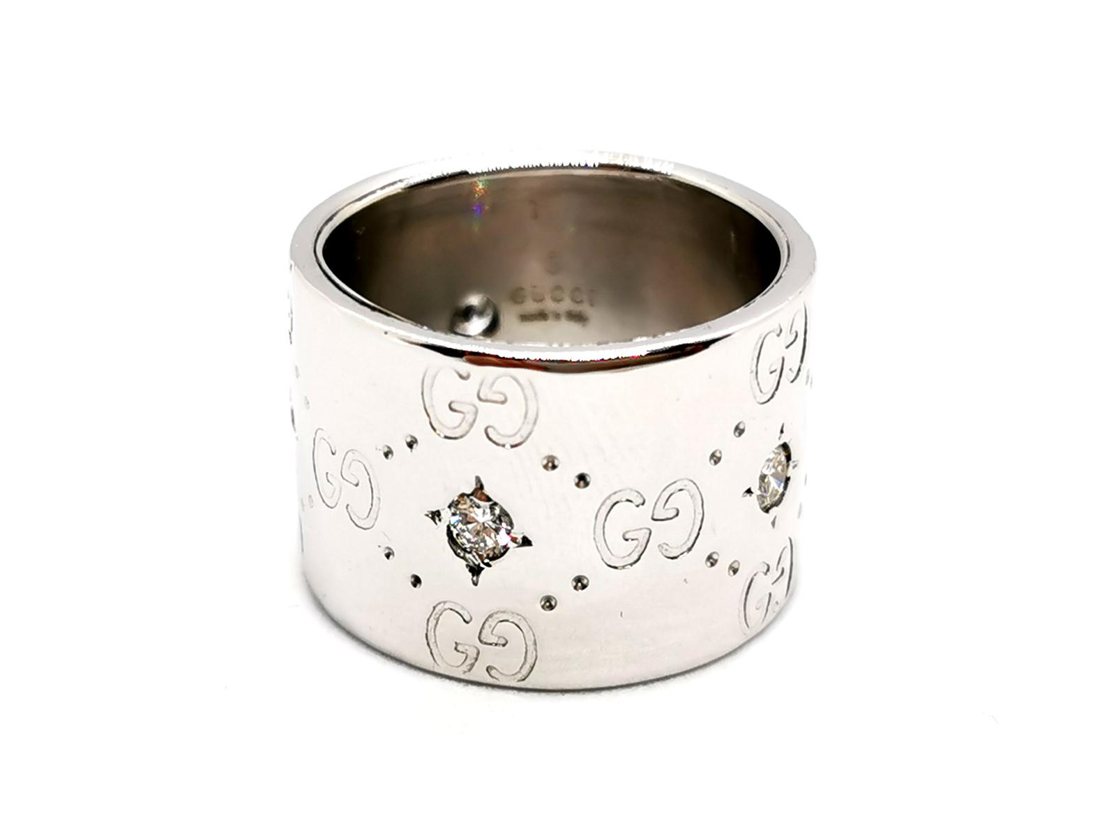 Gucci Icon Ring White Gold Diamond