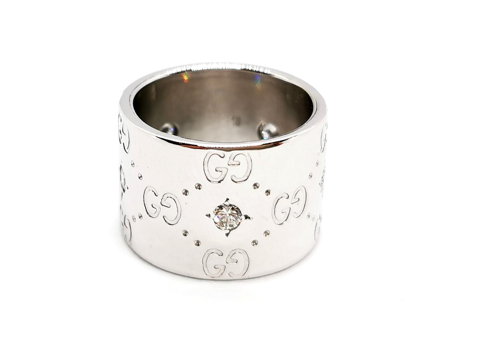 Gucci Icon Ring White Gold Diamond