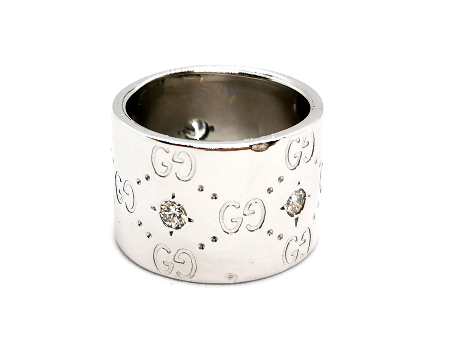 Gucci Icon Ring White Gold Diamond