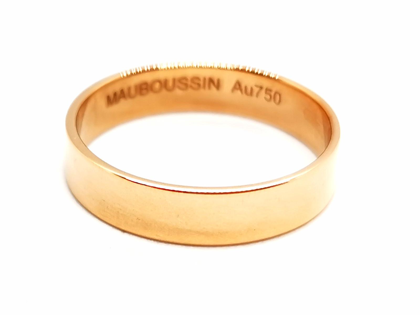Mauboussin Bague Alliance Ruban du bonheur mon amour Or rose