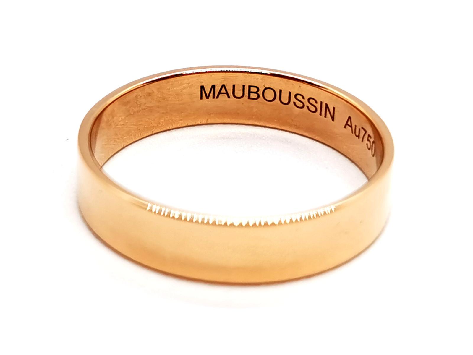 Mauboussin Bague Alliance Ruban du bonheur mon amour Or rose