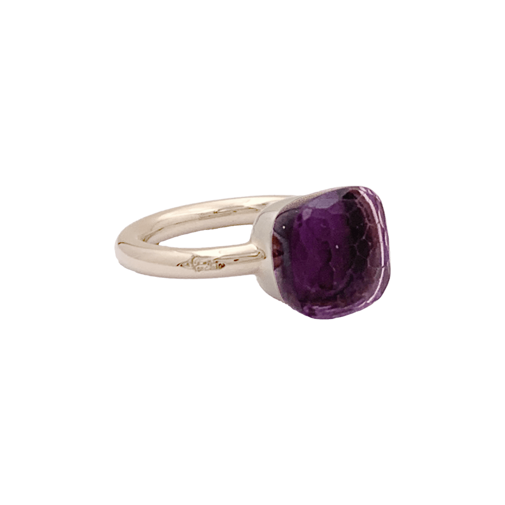 Bague Pomellato,"Nudo Classic", or rose et améthyste. - Maison Eloe