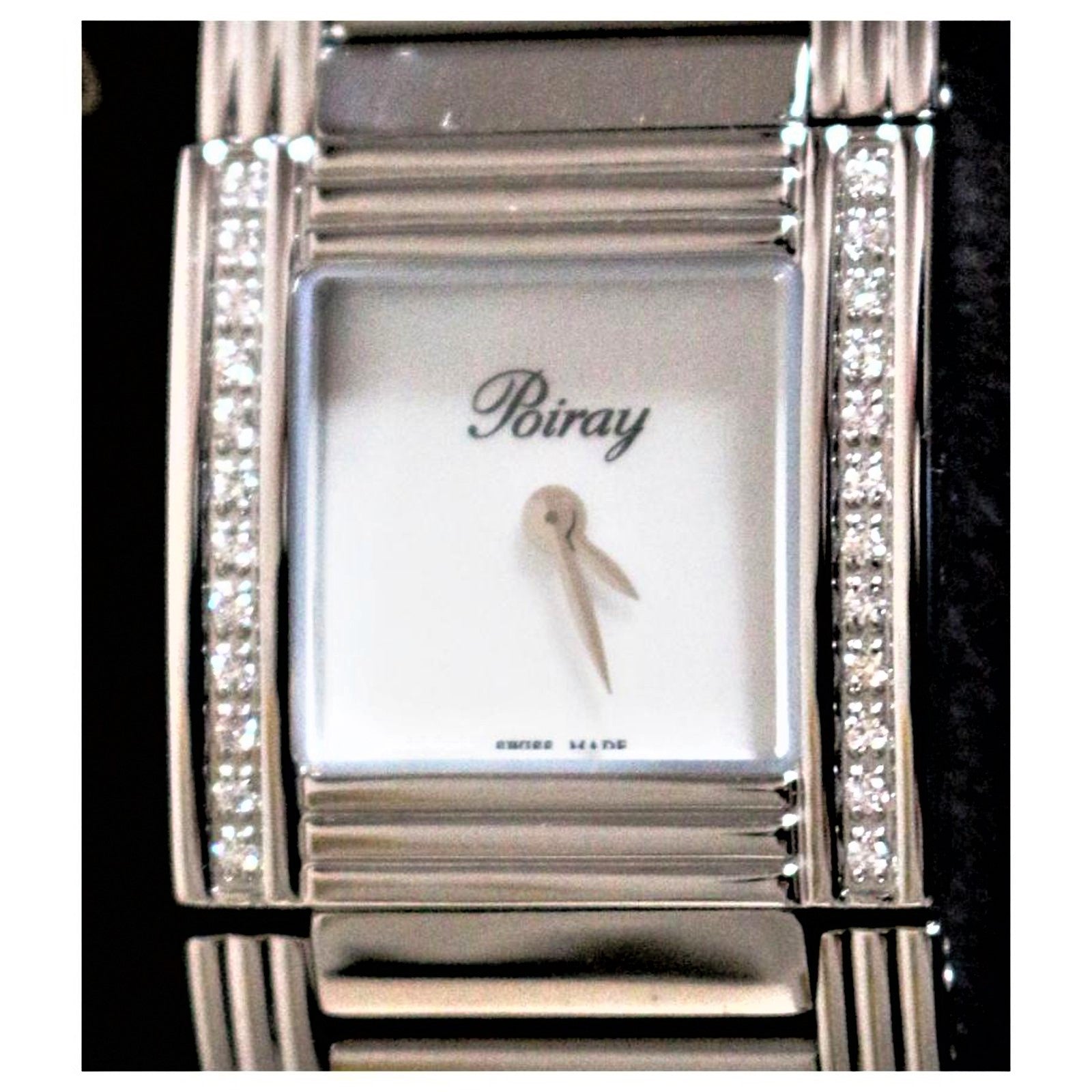 POIRAY vintage ma Première Manchette acier et diamants