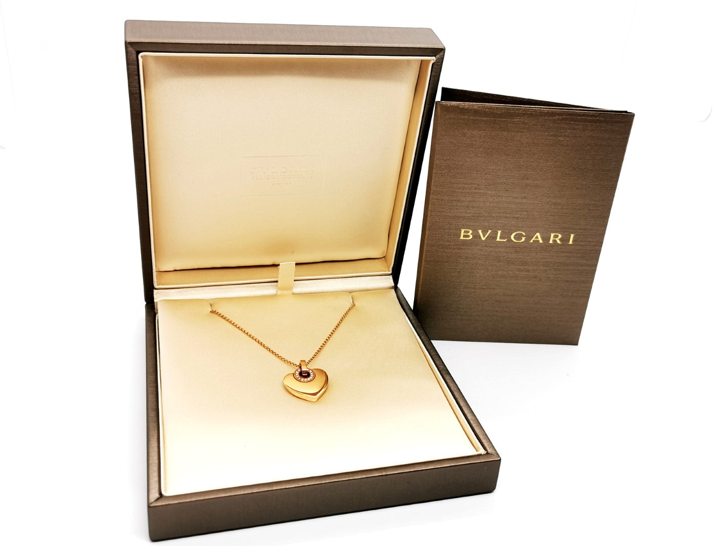 Bulgari Cuore Heart Necklace Rose gold Diamond