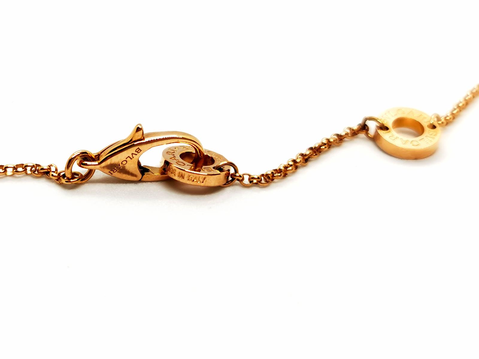 Bulgari Cuore Heart Necklace Rose gold Diamond
