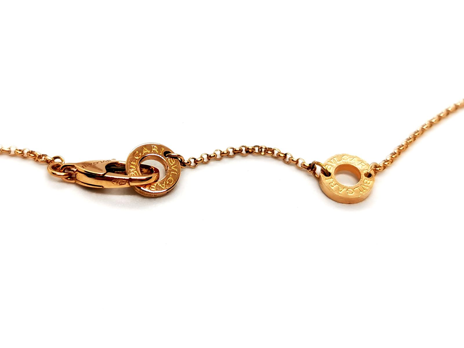 Bulgari Cuore Heart Necklace Rose gold Diamond