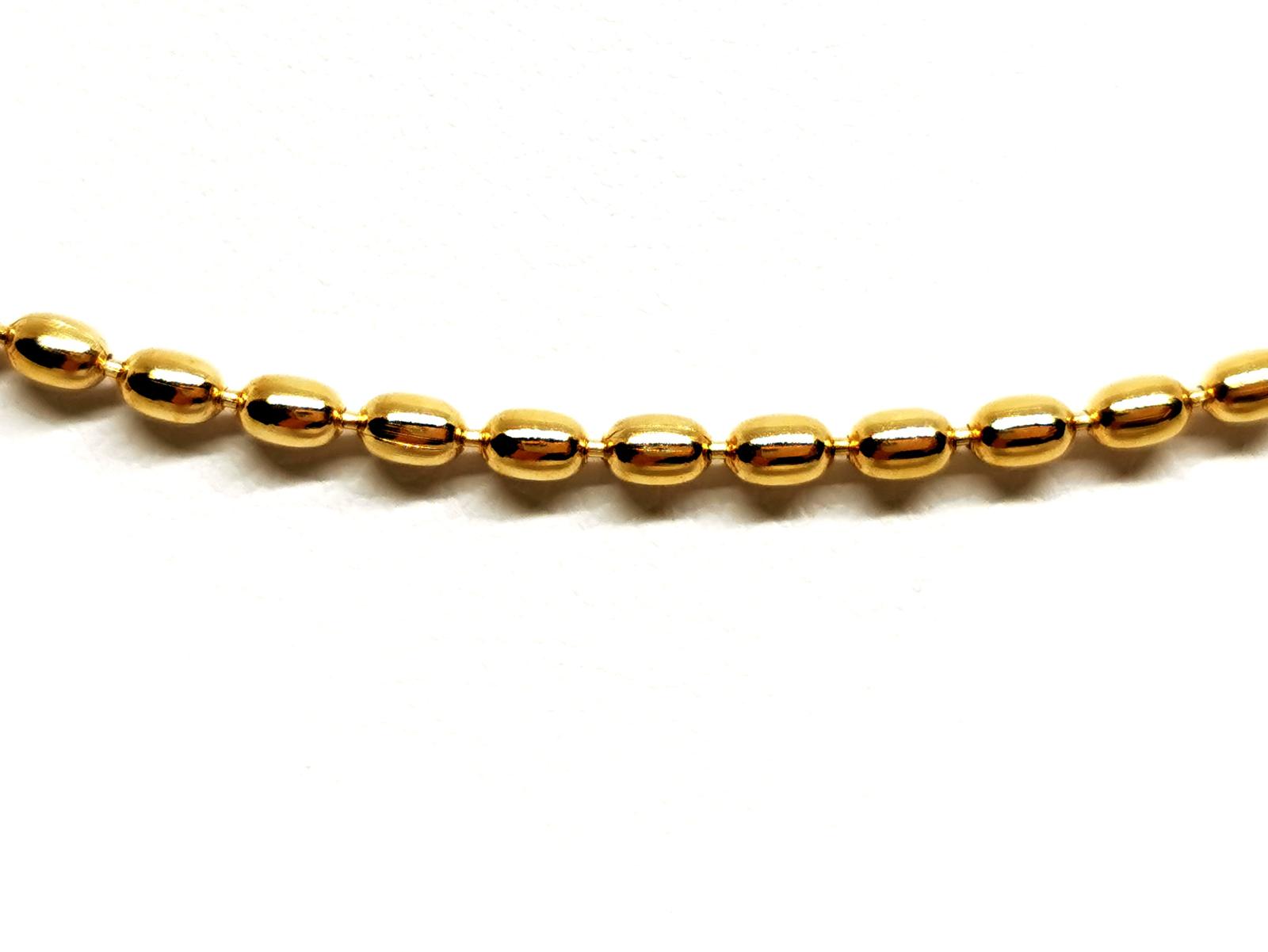Fred Collier Maille olive  Or jaune