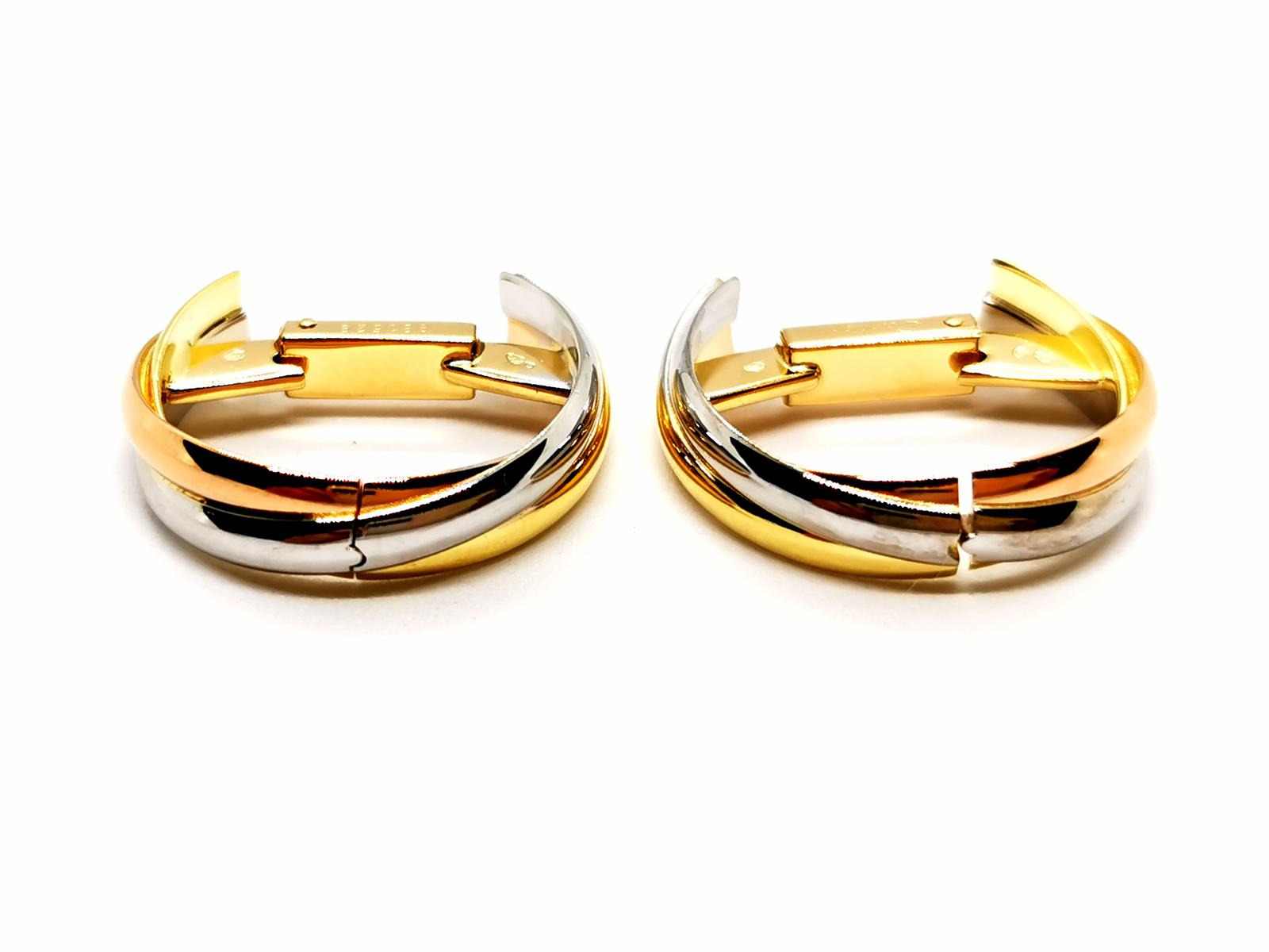 Cartier Boutons de manchette Trinity Or blanc, Or jaune, Or rose