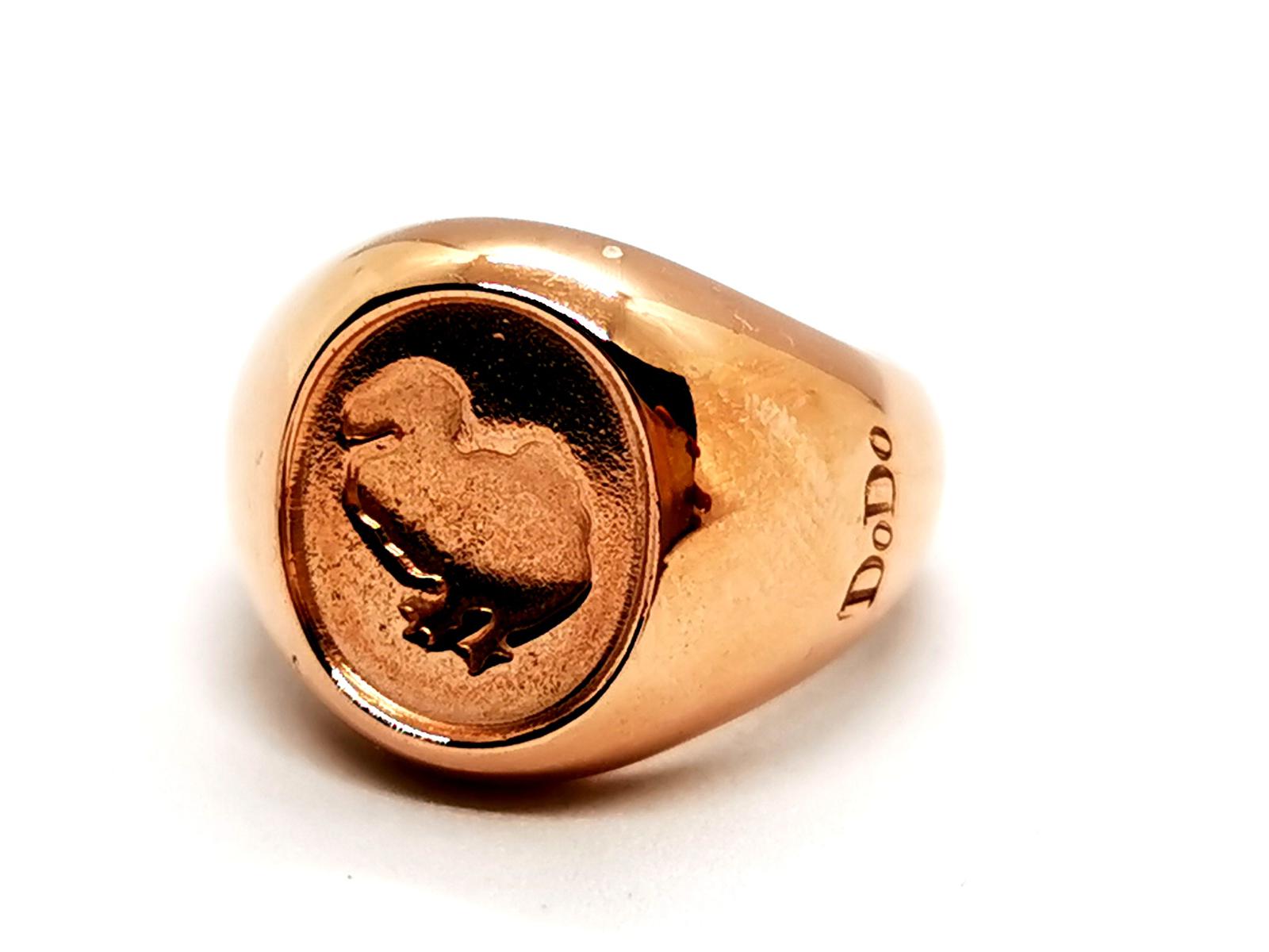 Dodo Pomellato Bague Chevalière  Or rose