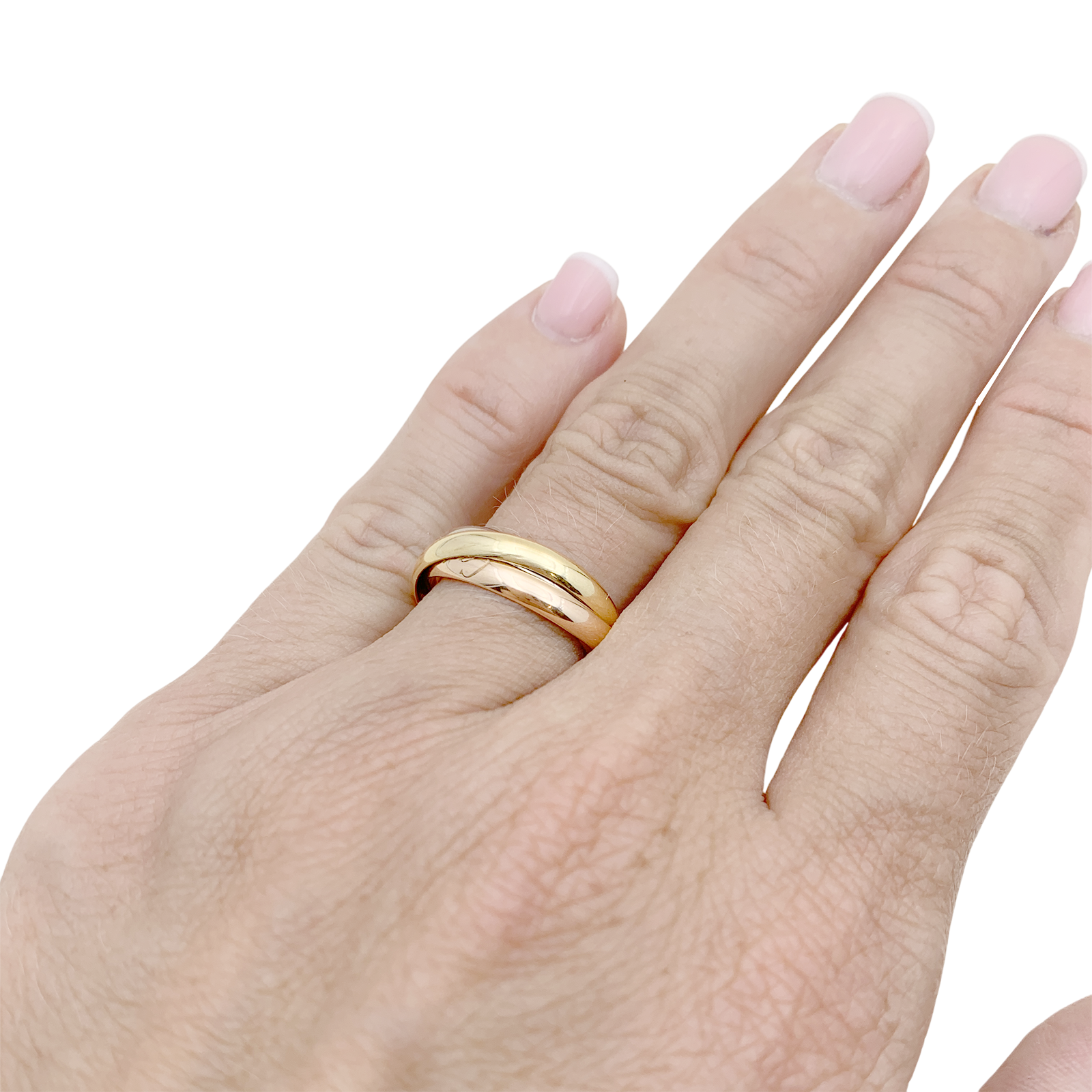 Bague CARTIER Trinity, trois ors.