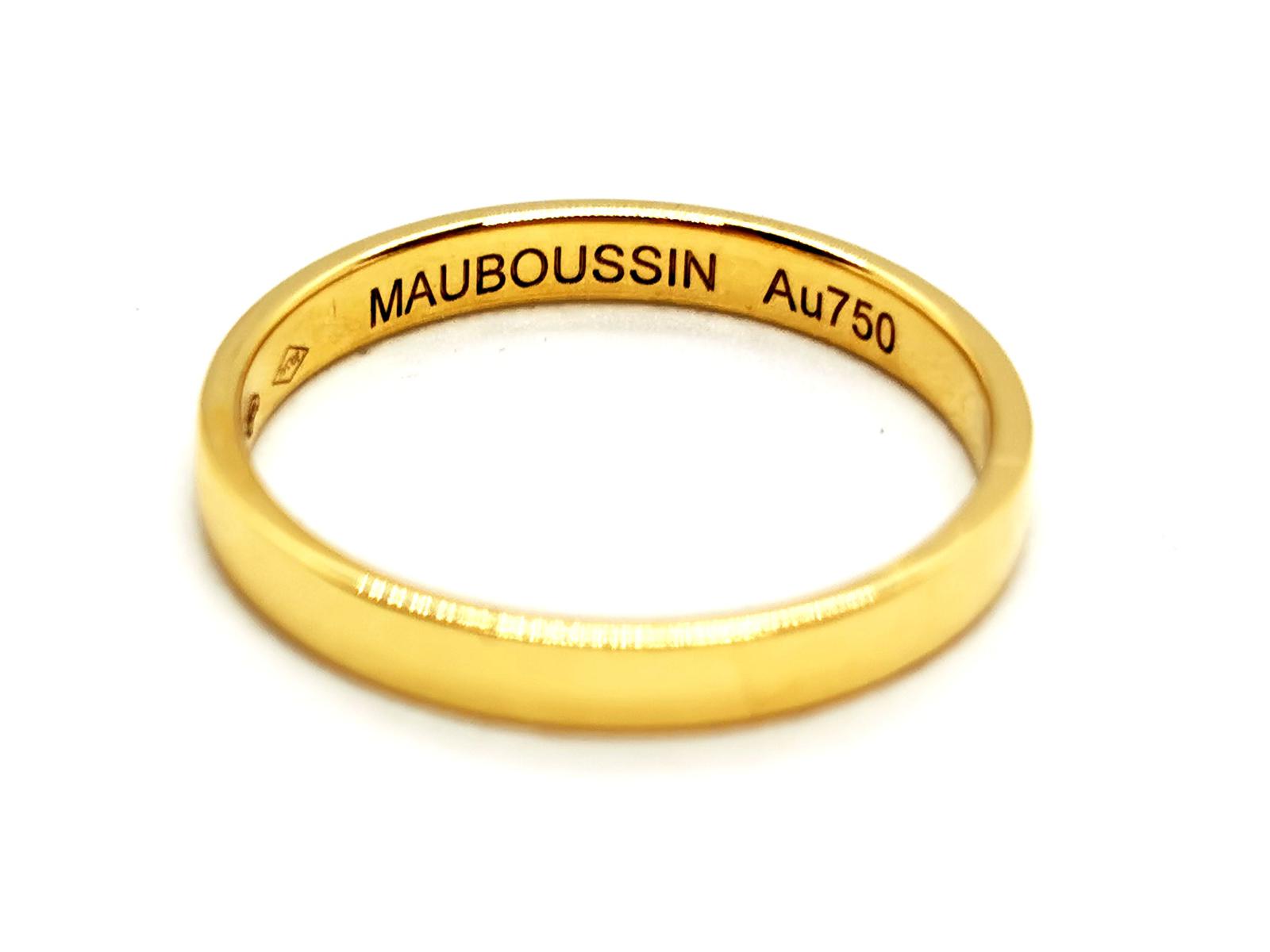 Mauboussin Wedding Ring Ribbon of Happiness My Love Yellow Gold