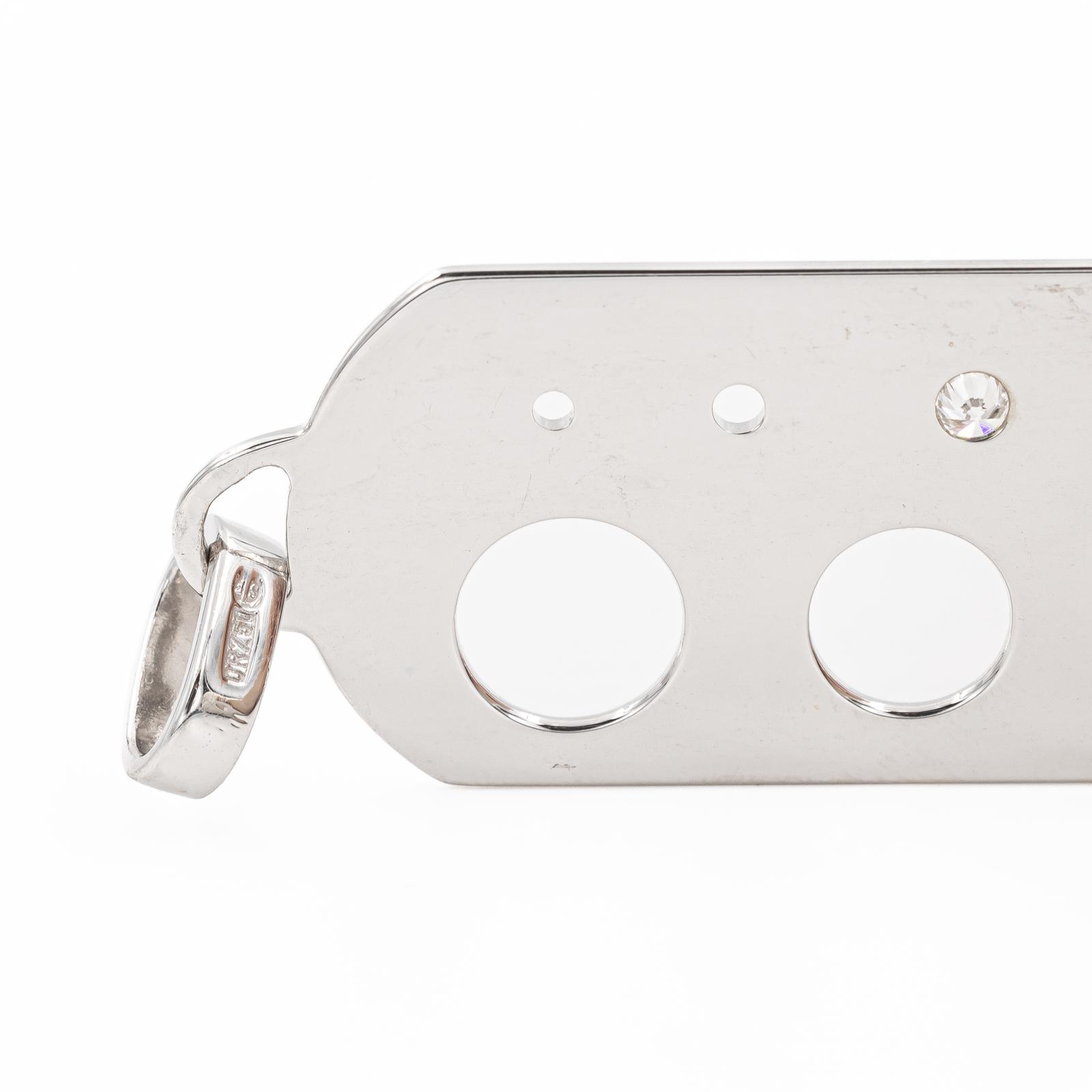 Fred Calibre Pendant with Stones White Gold Diamond