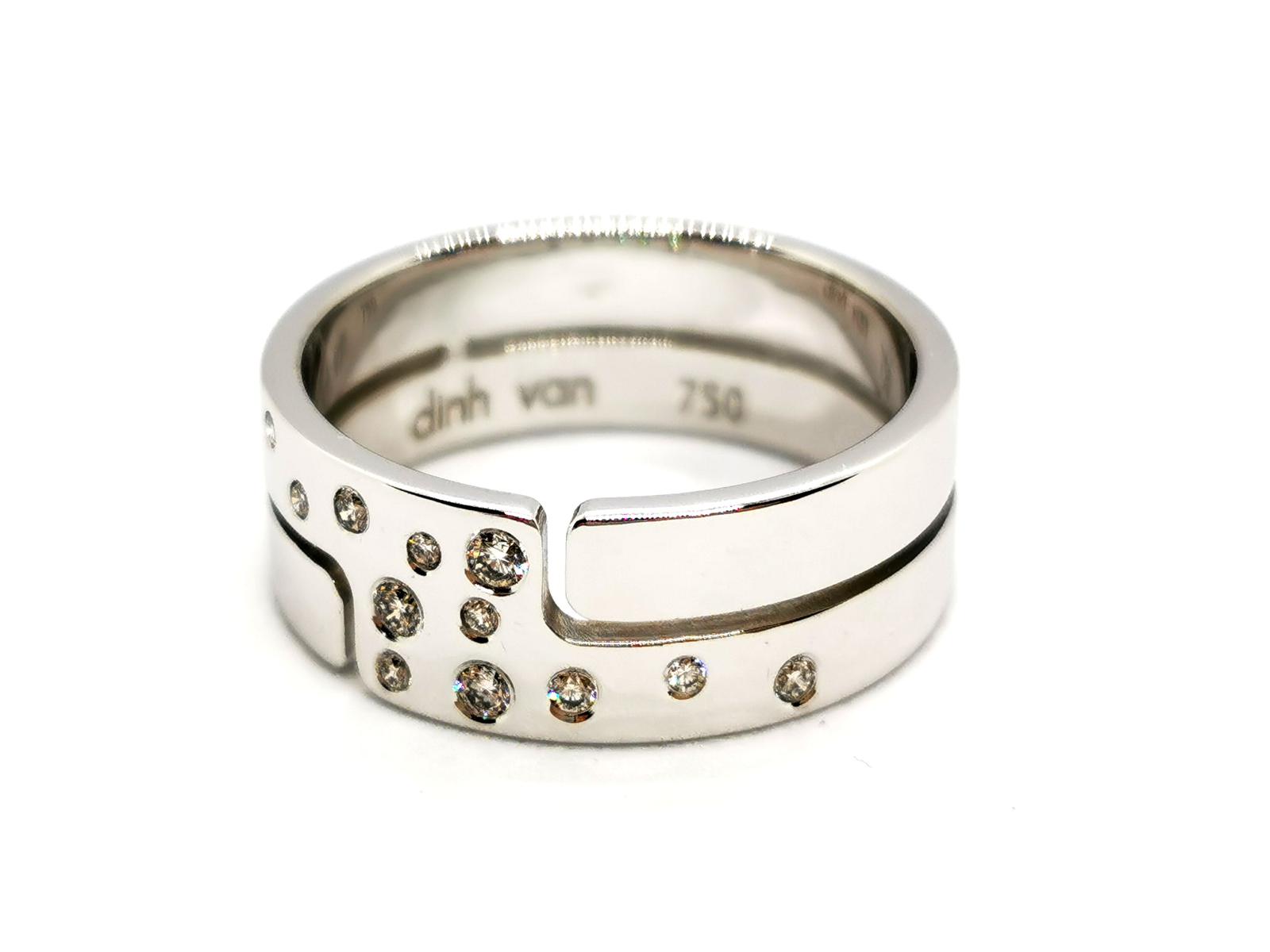 Dinh Van Seventies Ring White Gold Diamond