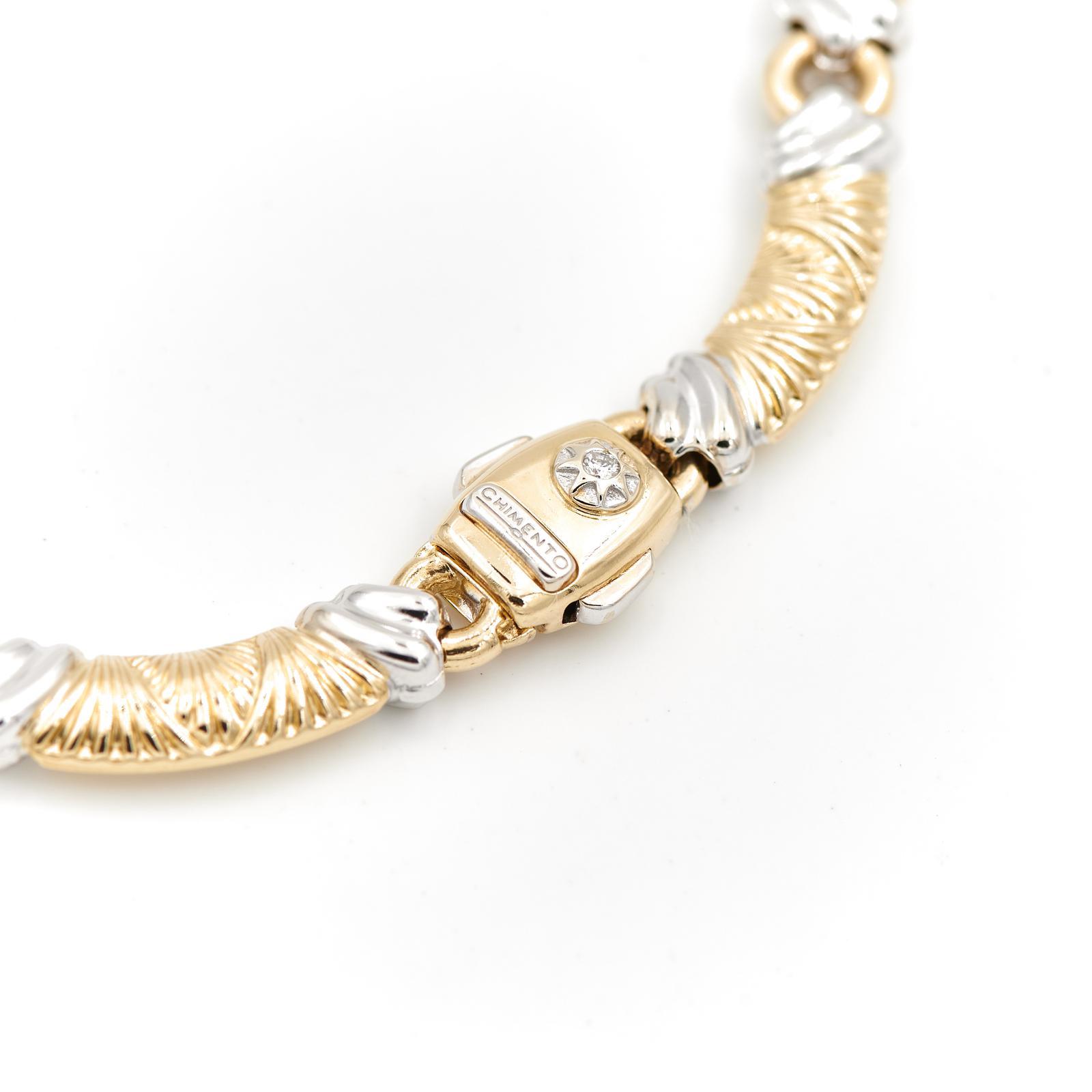 Chimento Necklace Yellow Gold, White Gold Diamond
