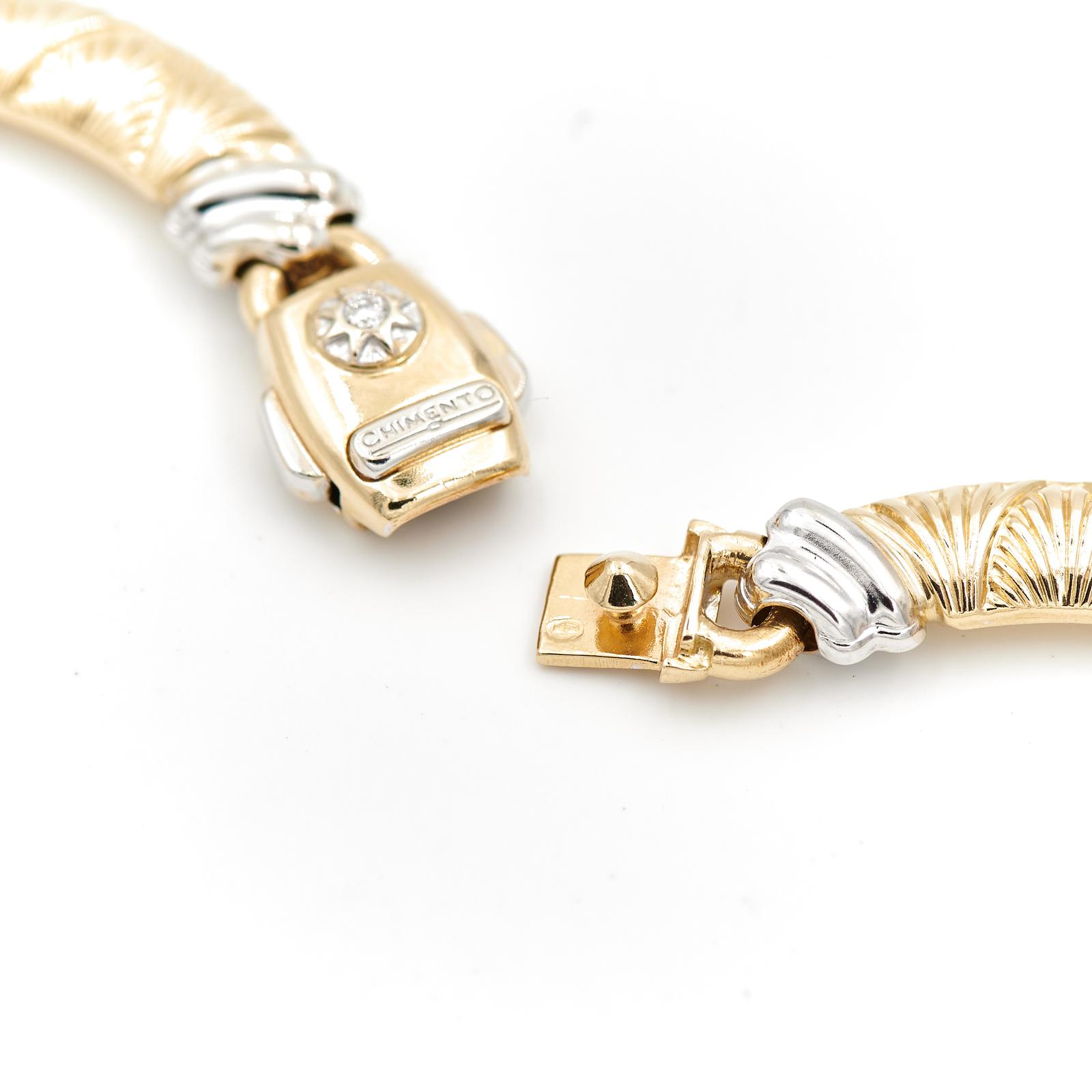 Chimento Necklace Yellow Gold, White Gold Diamond