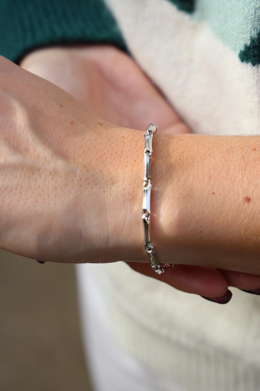 Chimento Bracelet Bamboo Or blanc