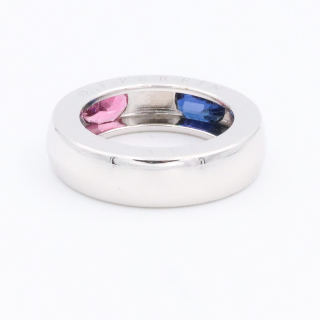 OJ Perrin White Gold Sapphire Bangle Ring