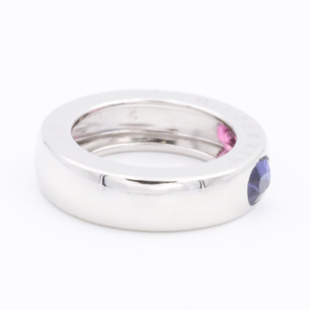 OJ Perrin White Gold Sapphire Bangle Ring