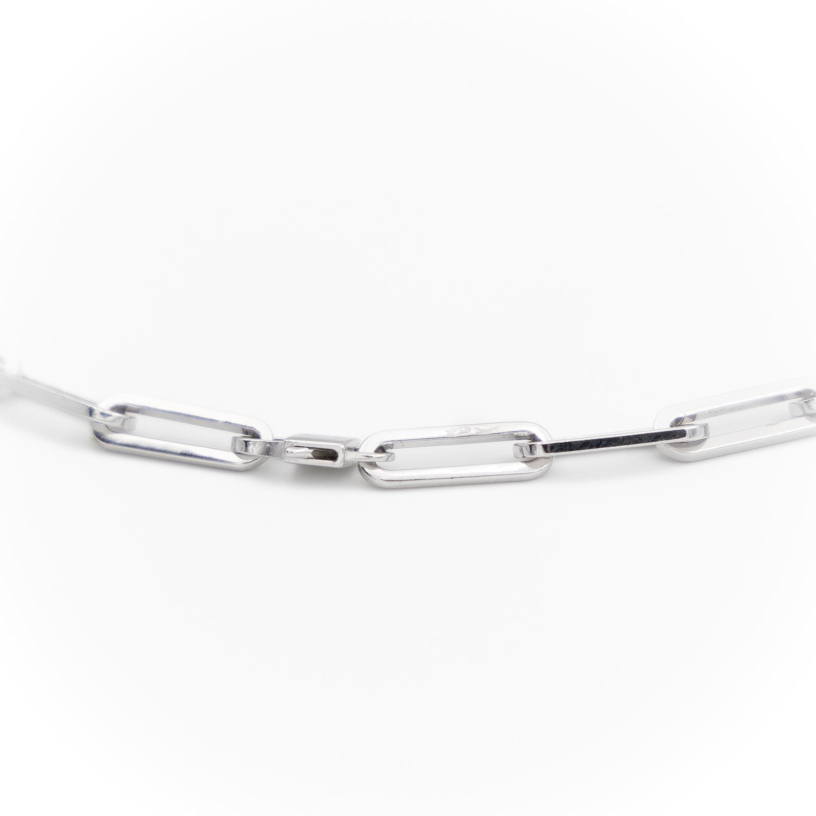 Dinh Van White Gold Diamond Handcuff Necklace