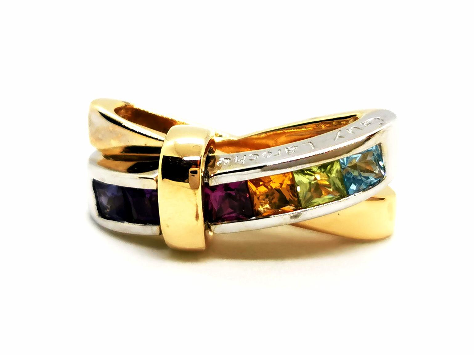 Guy Laroche Pendentif  Or blanc, Or jaune Améthyste