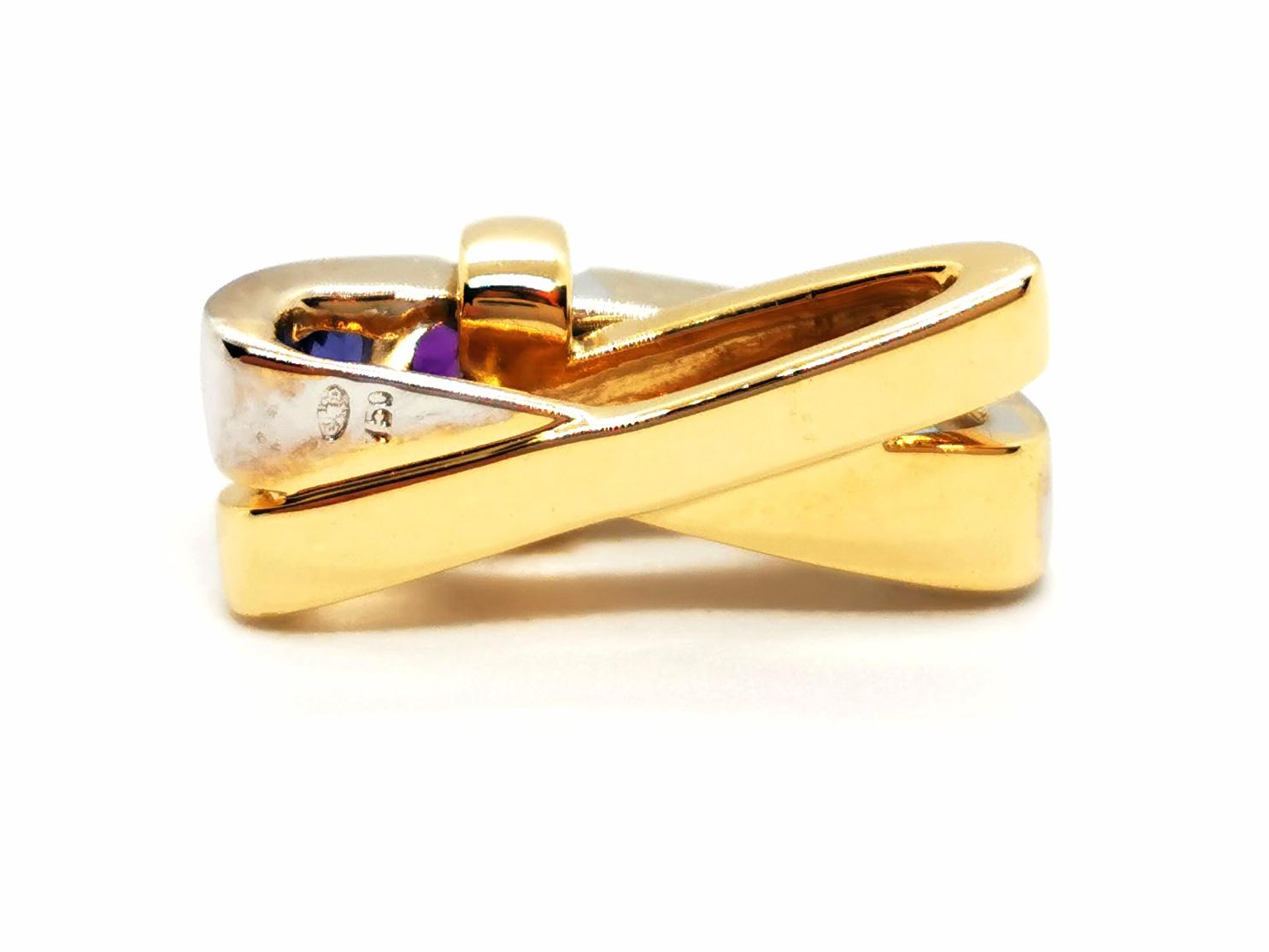 Guy Laroche Pendant White gold, Yellow gold Amethyst