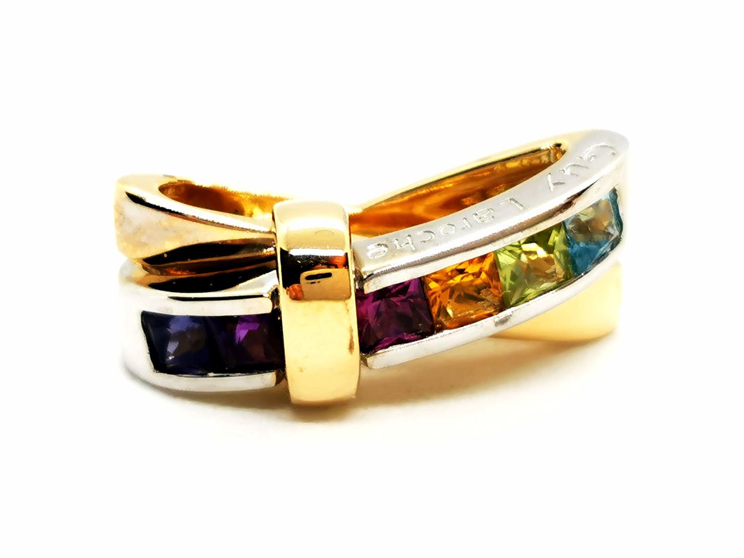 Guy Laroche Pendant White gold, Yellow gold Amethyst