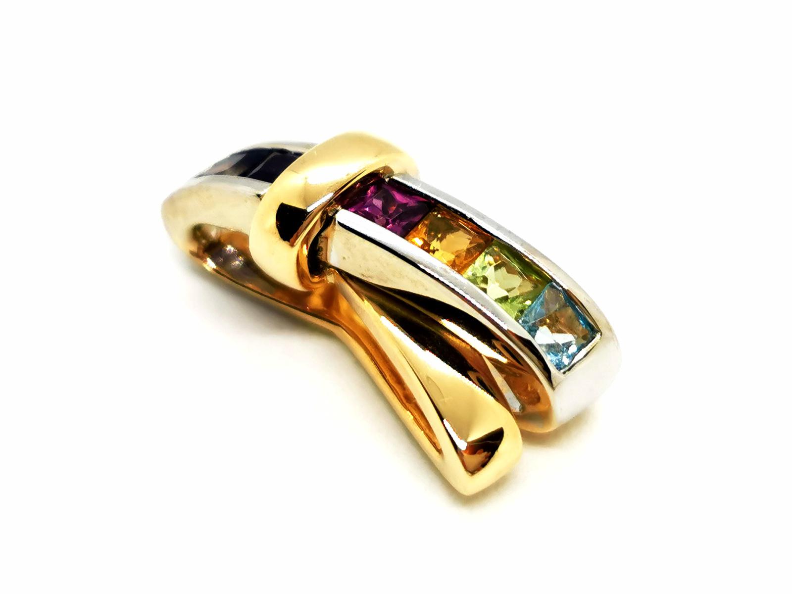 Guy Laroche Pendant White gold, Yellow gold Amethyst
