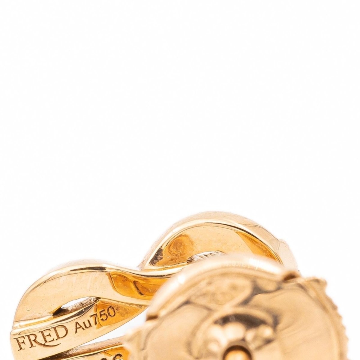 Fred Boucles d'oreilles Puces Chance infinie Or rose Diamant - Maison Eloe