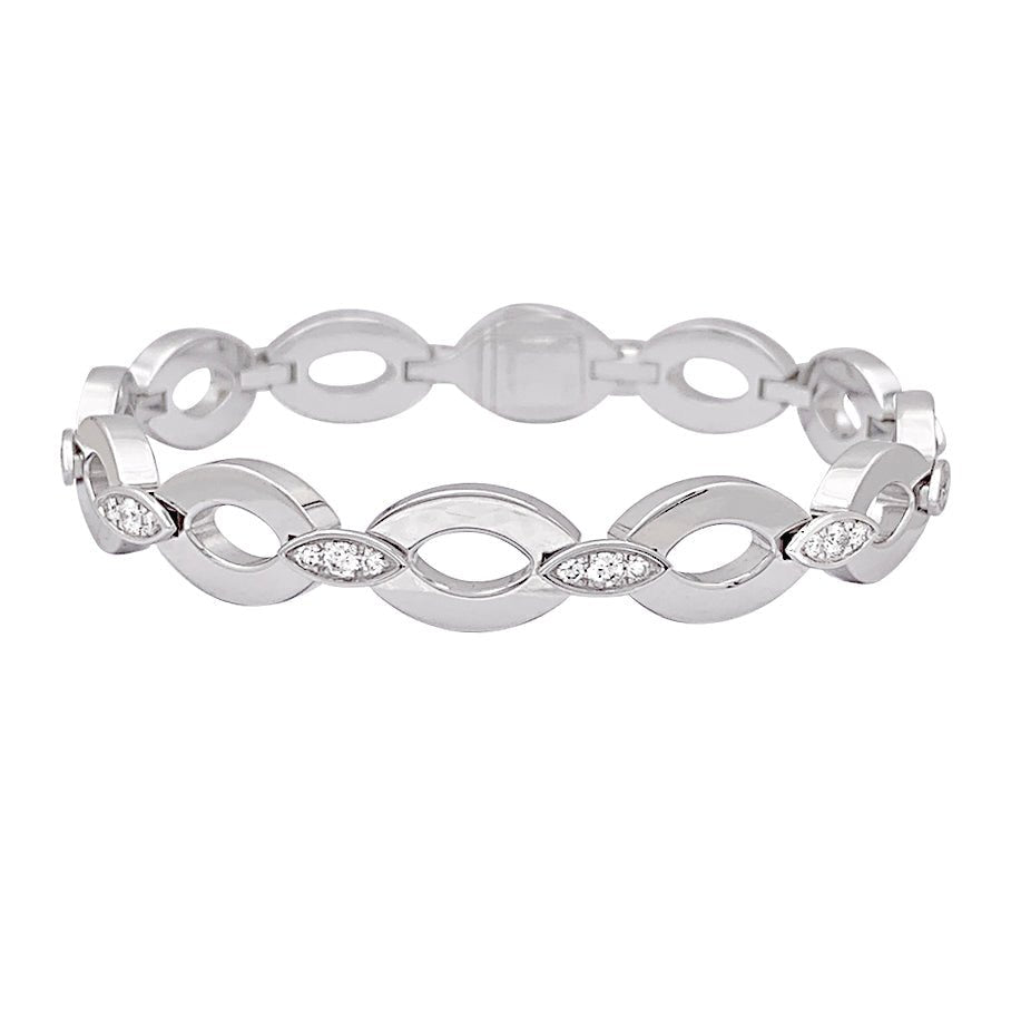 Bracelet Cartier "Diadéa" or blanc, diamants. - Maison Eloe