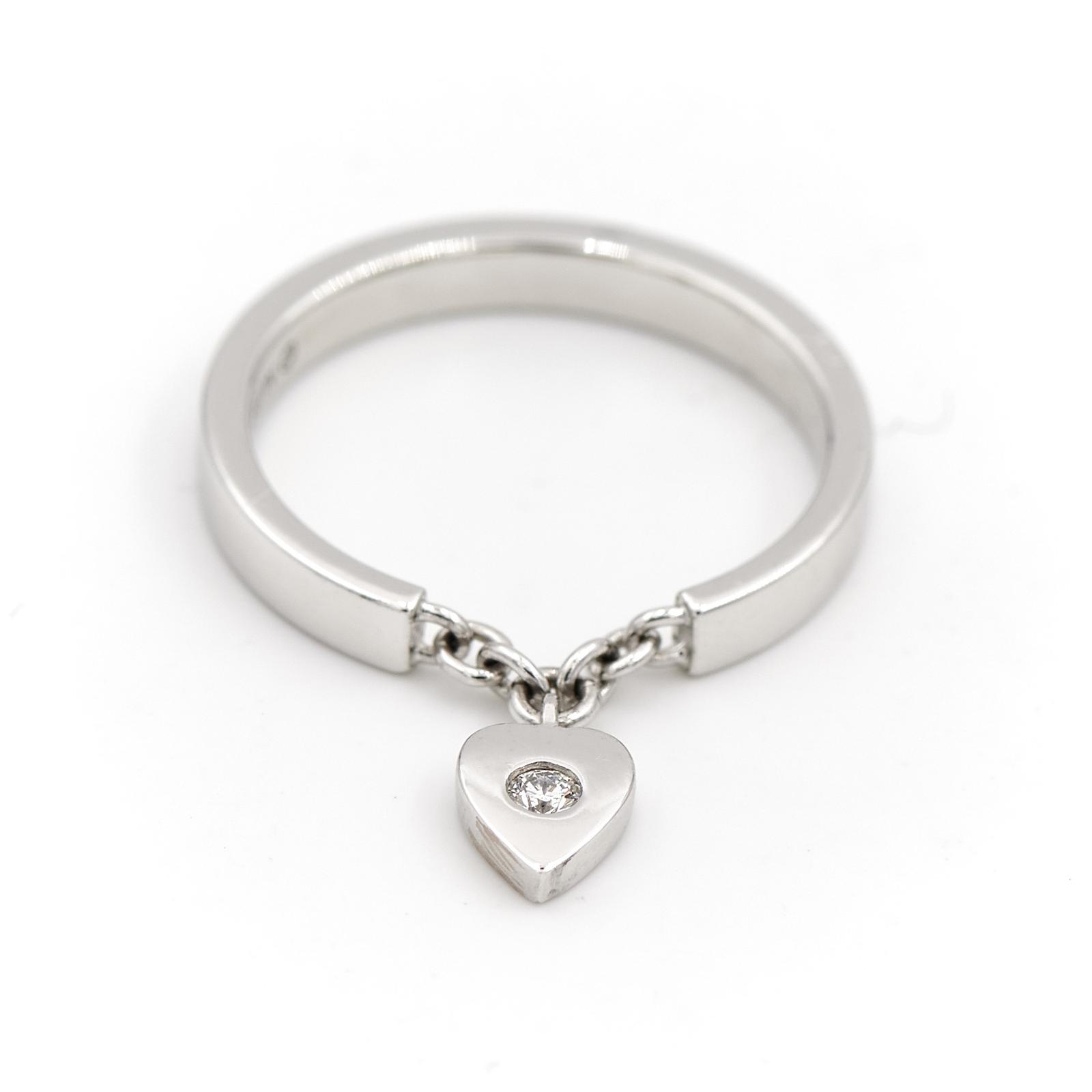 Cartier Heart Ring White Gold Diamond