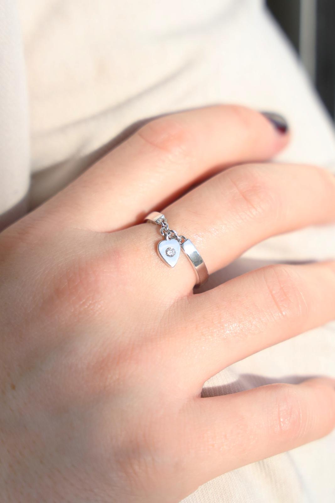 Cartier Heart Ring White Gold Diamond