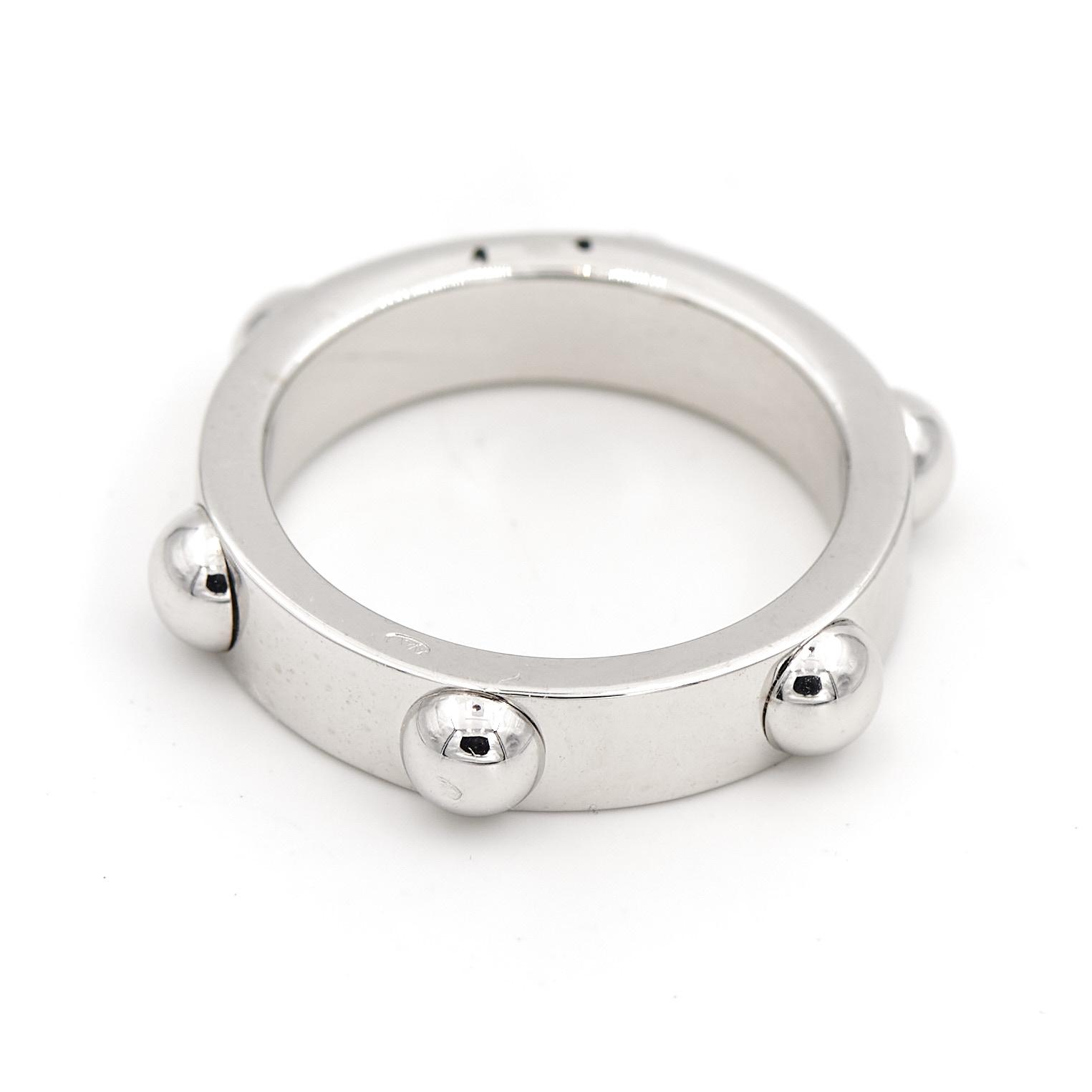 Louis Vuitton White Gold Stud Ring
