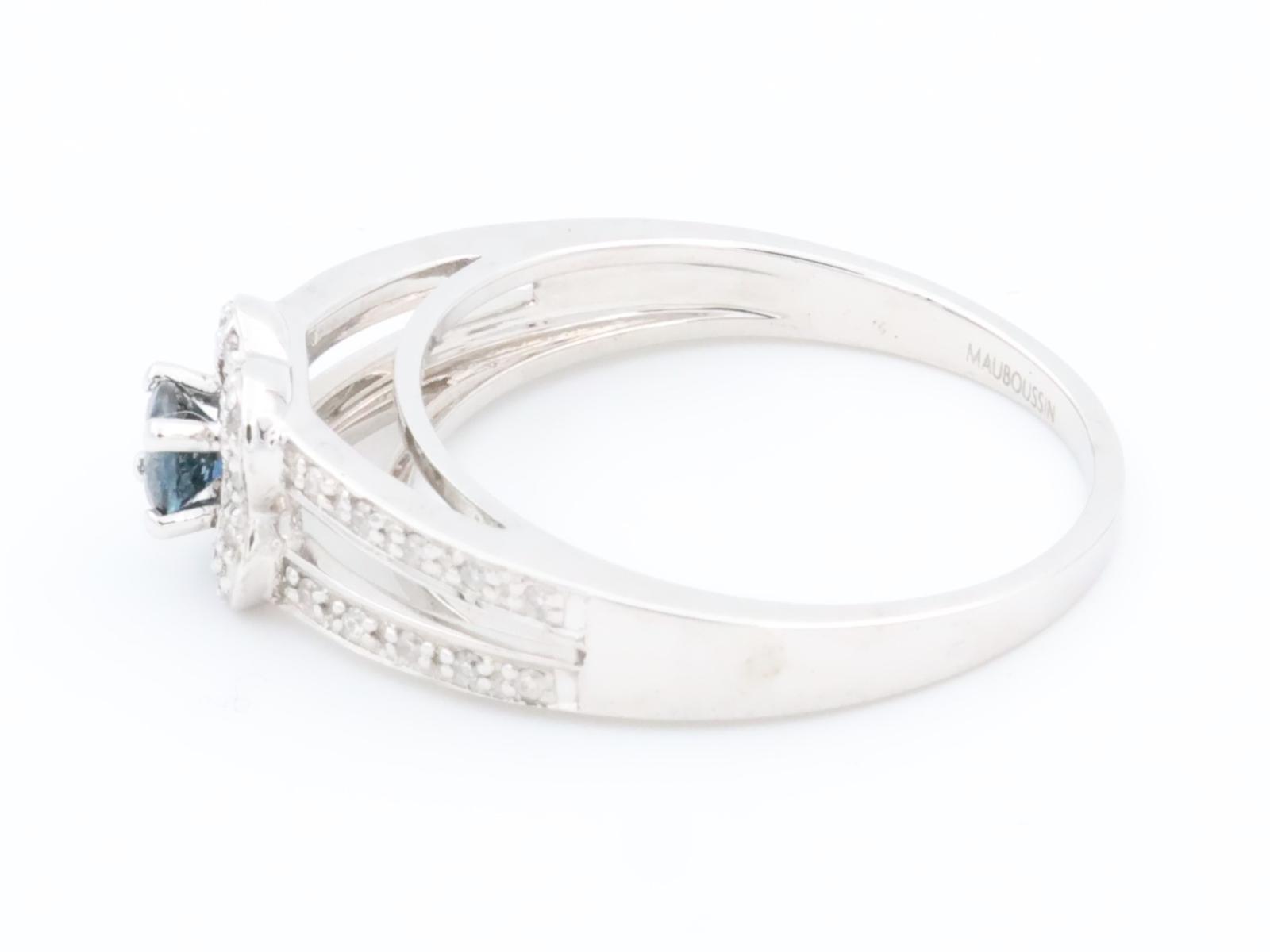 Mauboussin Chance of Love Solitaire Ring White Gold Sapphire