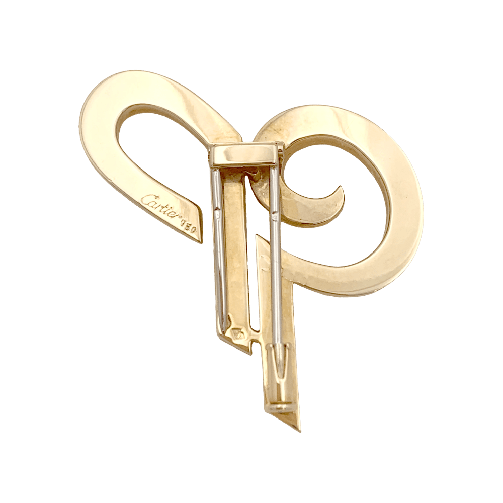 Broche Cartier, « Initiales », or jaune. - Maison Eloe