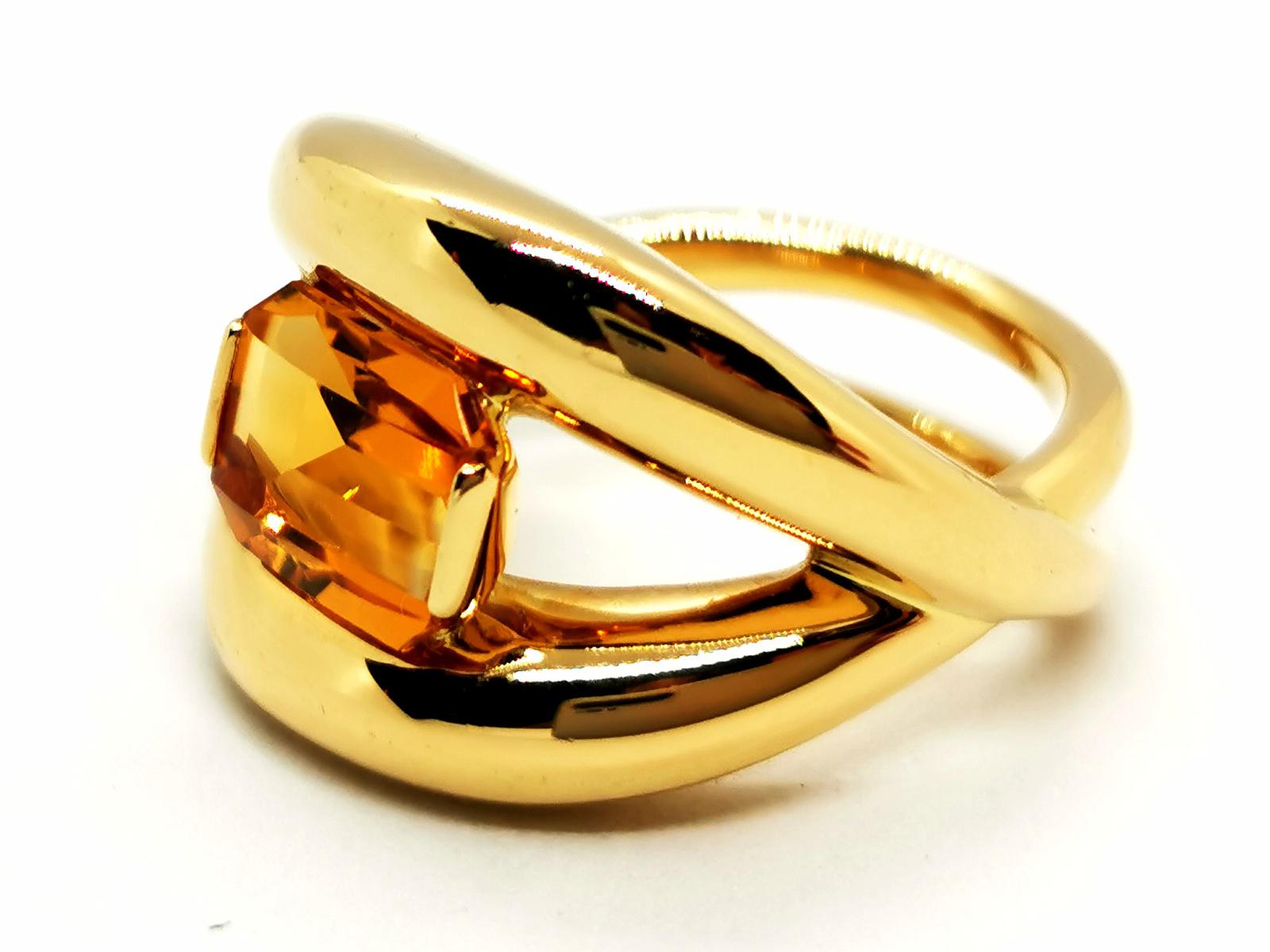 Mauboussin Yellow Gold Citrine Cocktail Ring