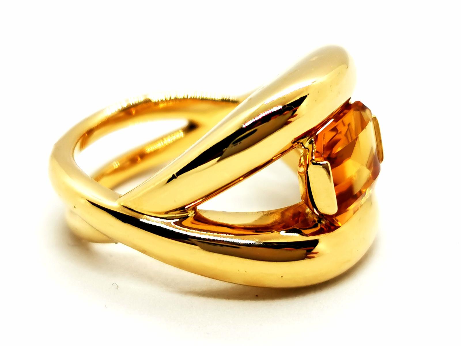 Mauboussin Yellow Gold Citrine Cocktail Ring