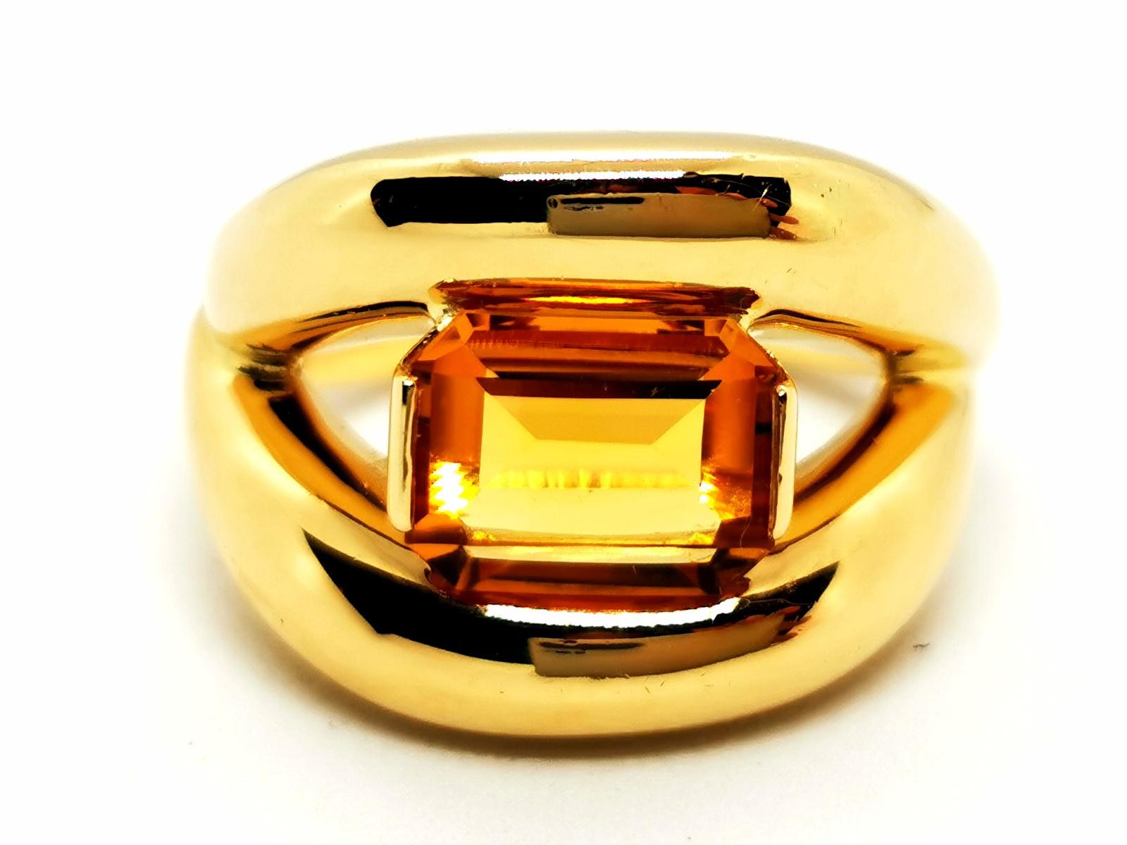 Mauboussin Yellow Gold Citrine Cocktail Ring