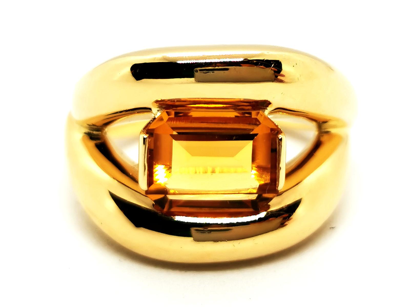 Mauboussin Yellow Gold Citrine Cocktail Ring