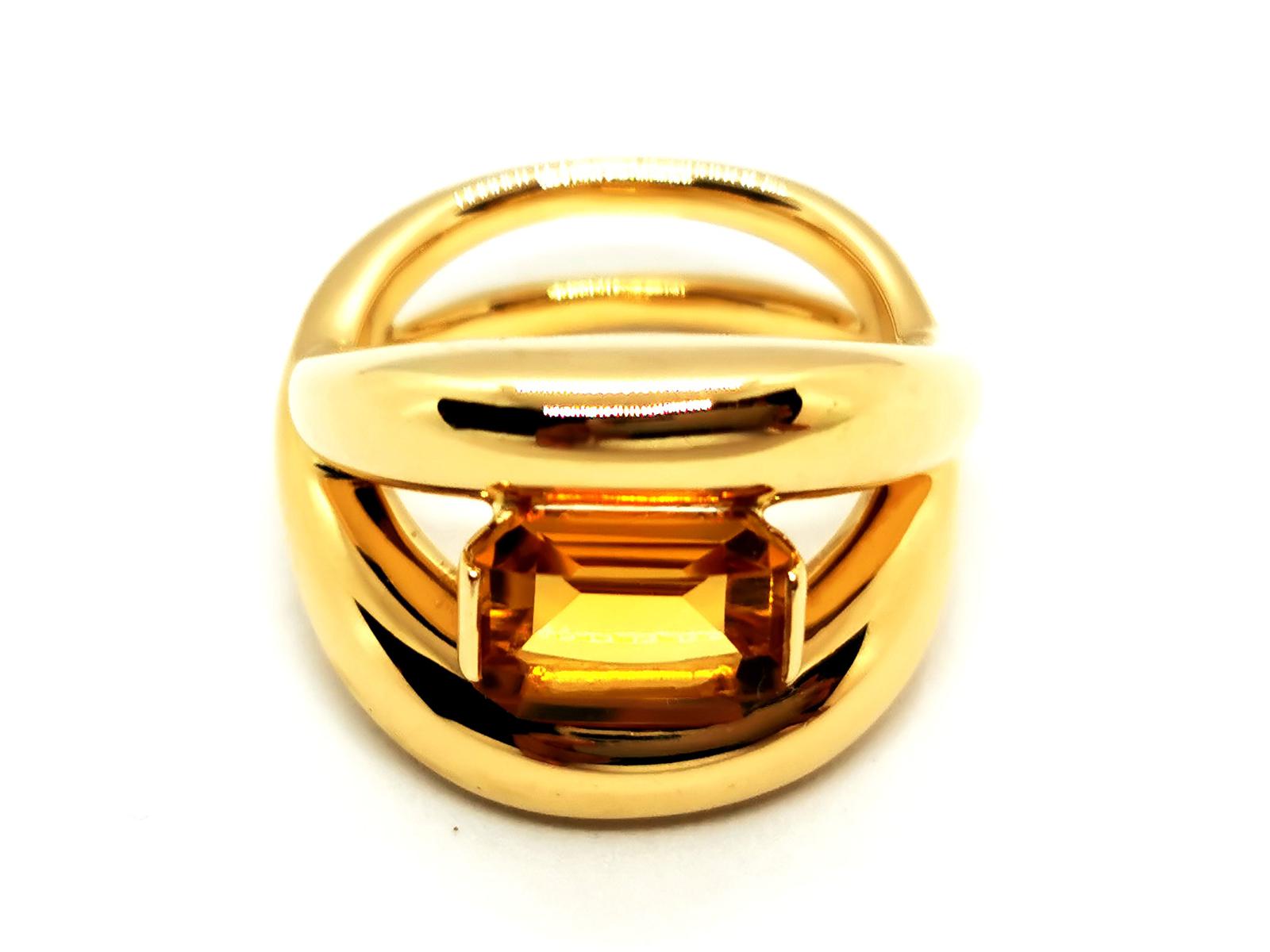 Mauboussin Yellow Gold Citrine Cocktail Ring