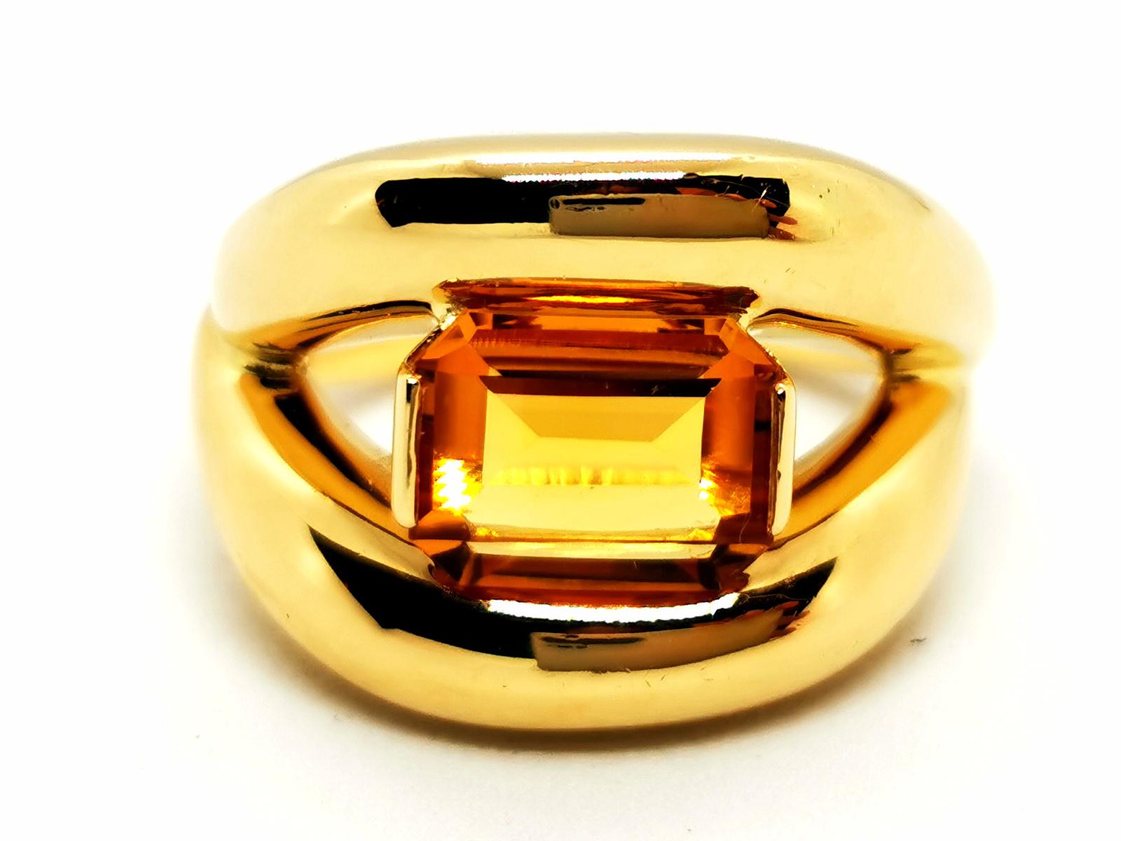 Mauboussin Yellow Gold Citrine Cocktail Ring